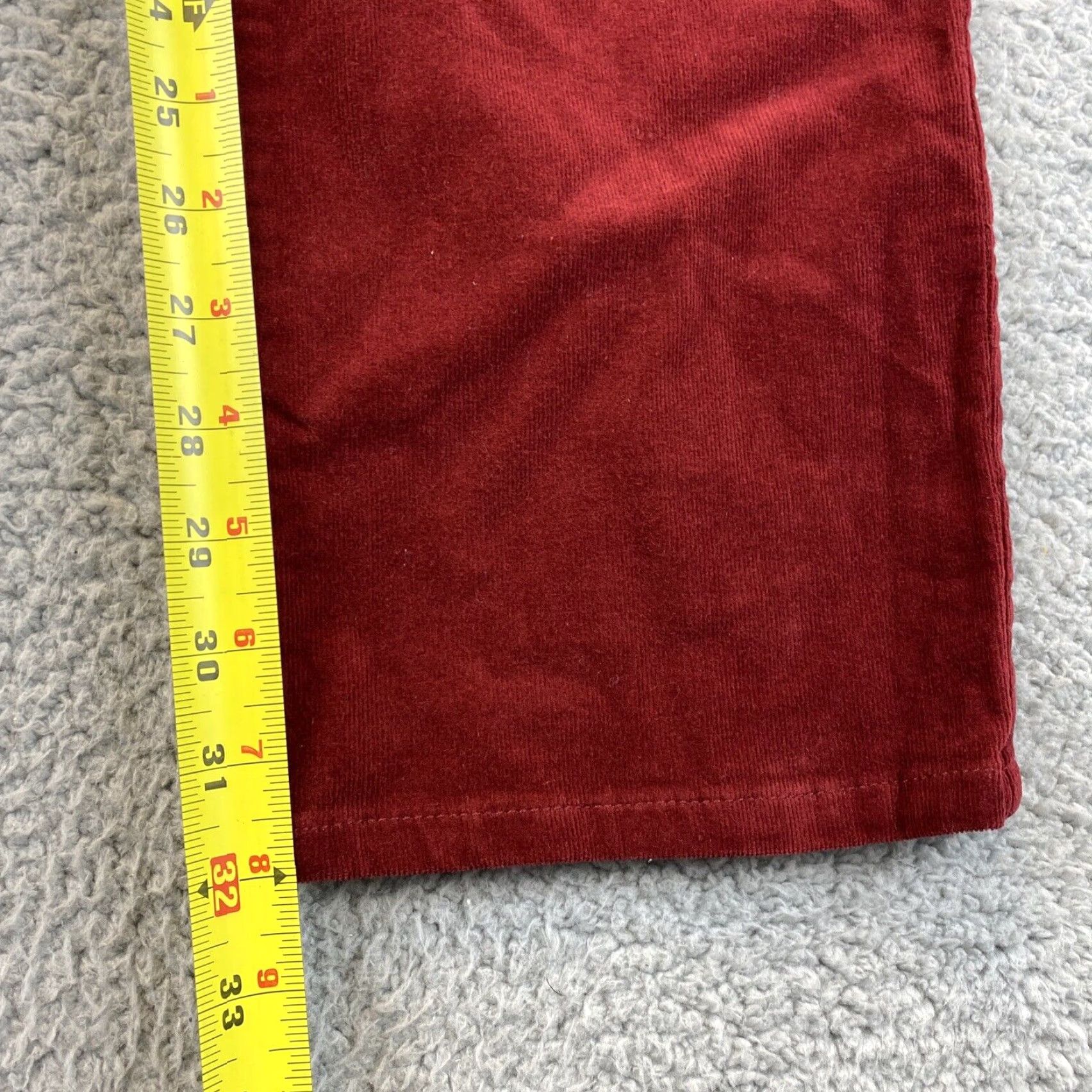 Vintage VINTAGE St. John's Bay Corduroy Pants Women 12 Maroon Comfort Waist Straight Leg Size 34" / US 12 / IT 48 - 5 Thumbnail