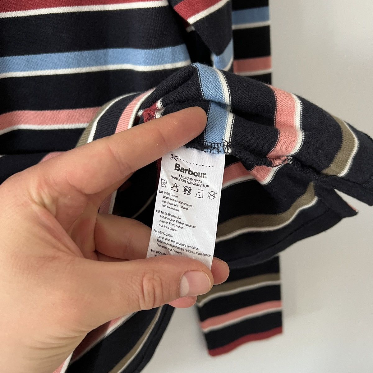 Barbour Barbour Hawkins Striped Cotton Top Size US 10 / UK 14 Size L / US 10 / IT 46 - 10 Thumbnail