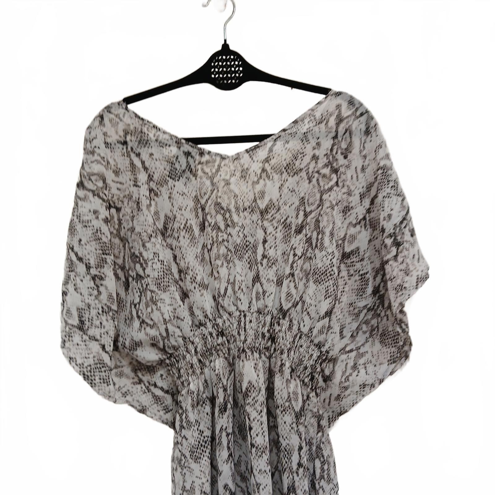 Bcbgmaxazria BCBG Maxazaria Large Snake Skin Short Kaftan Size L / US 10 / IT 46 - 9 Thumbnail