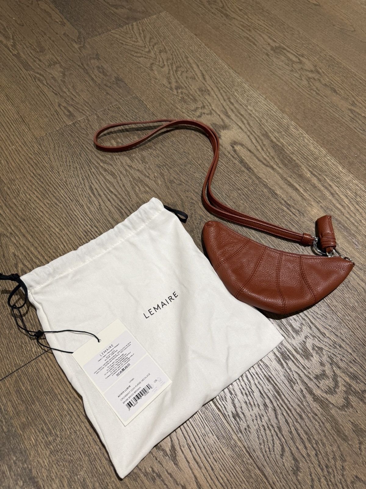 Lemaire Lemaire Croissant Coin Purse Necklace Brown | Grailed