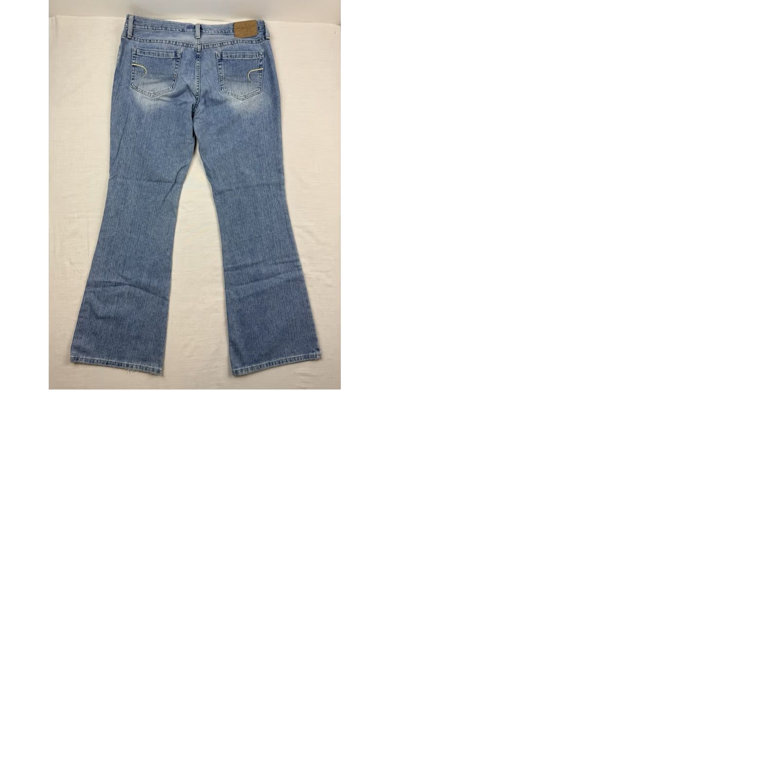 American Eagle Outfitters VINTAGE American Eagle Jeans Womens 12 Reg Hipster Fit Low Waist Flare Y2K 90s Blue Size 34" / US 12 / IT 48 - 11 Thumbnail