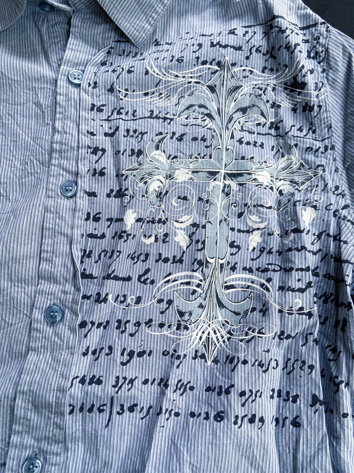 14th Addiction COIRAGE HONOUR SKULL PRINTED BUTTON DOWN SHIRT Size US S / EU 44-46 / 1 - 6 Thumbnail