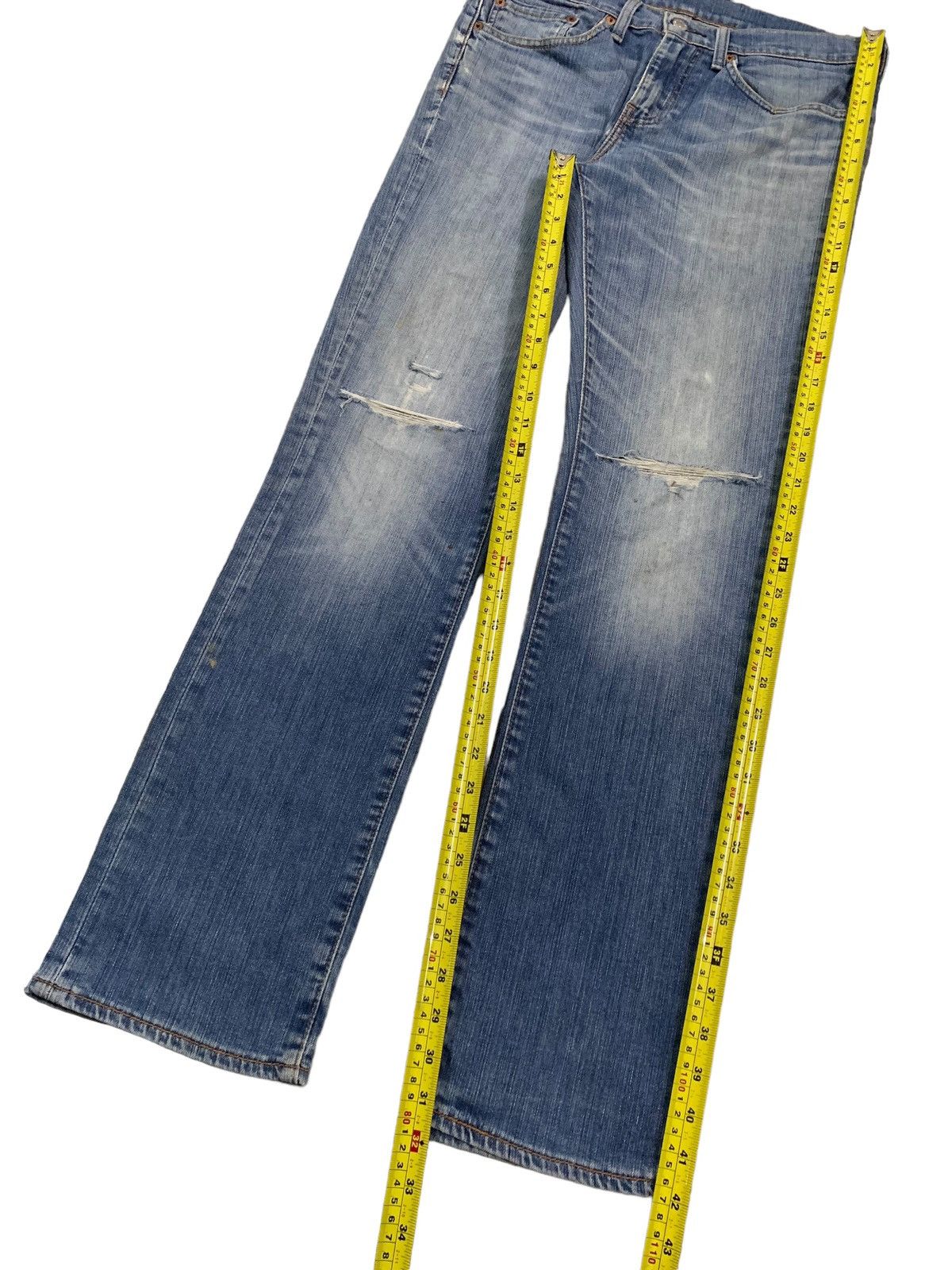 Levi's Vintage Clothing Vintage Y2K Levis 511 Blue Washed Distressed Grunge Jeans Size US 32 / EU 48 - 15 Thumbnail