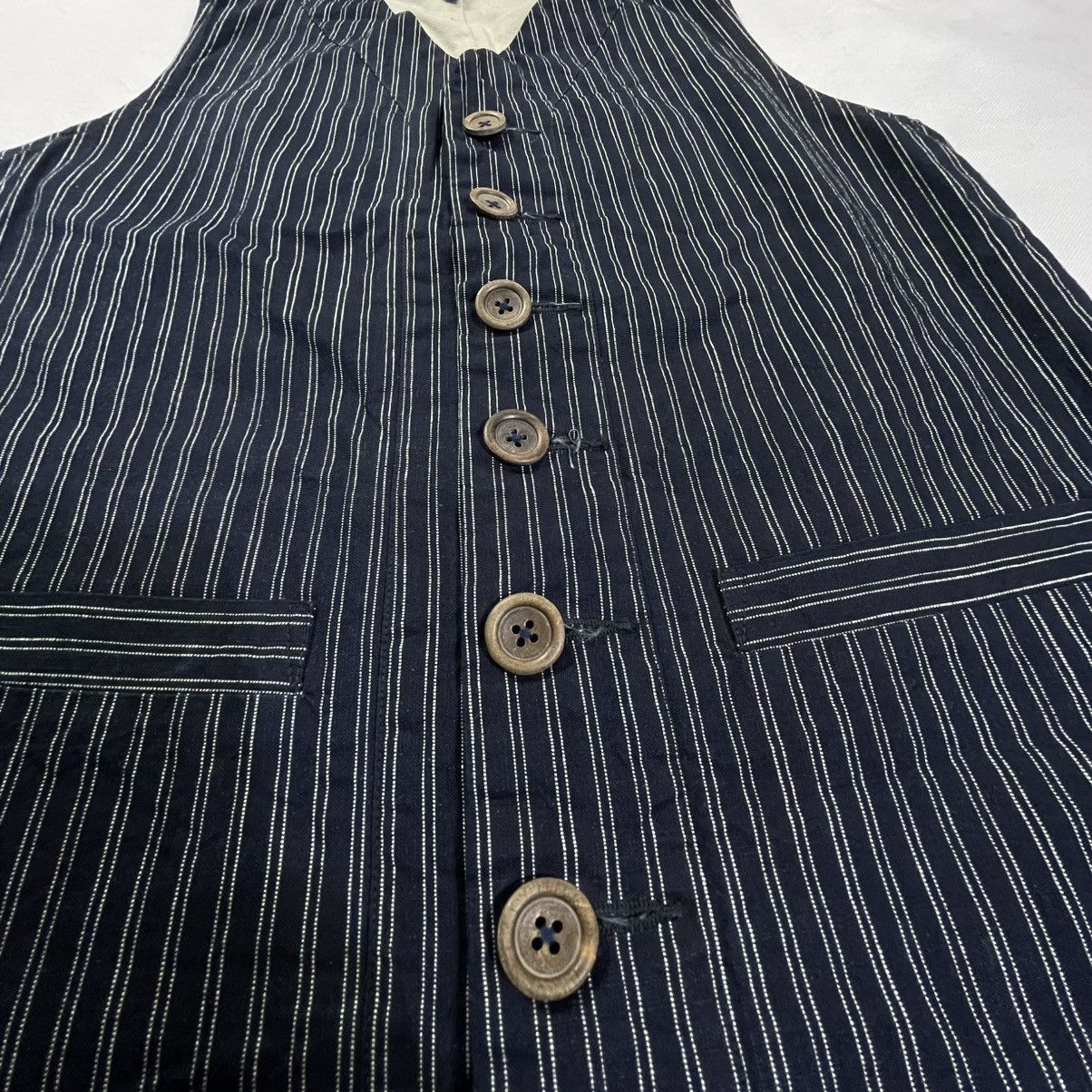 45rpm Rare! 45rpm Wabash Pinstripe Indigo Vest Size US M / EU 48-50 / 2 - 4 Thumbnail