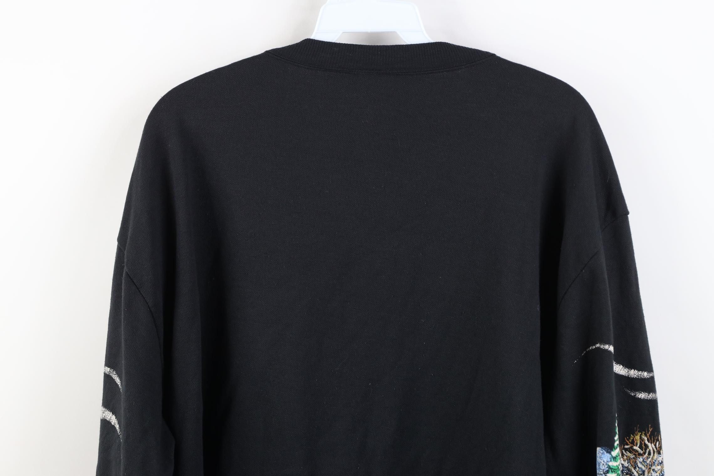 Vintage Vintage 90s Streetwear Town All Over Print Sweatshirt USA Size L / US 10 / IT 46 - 10 Thumbnail