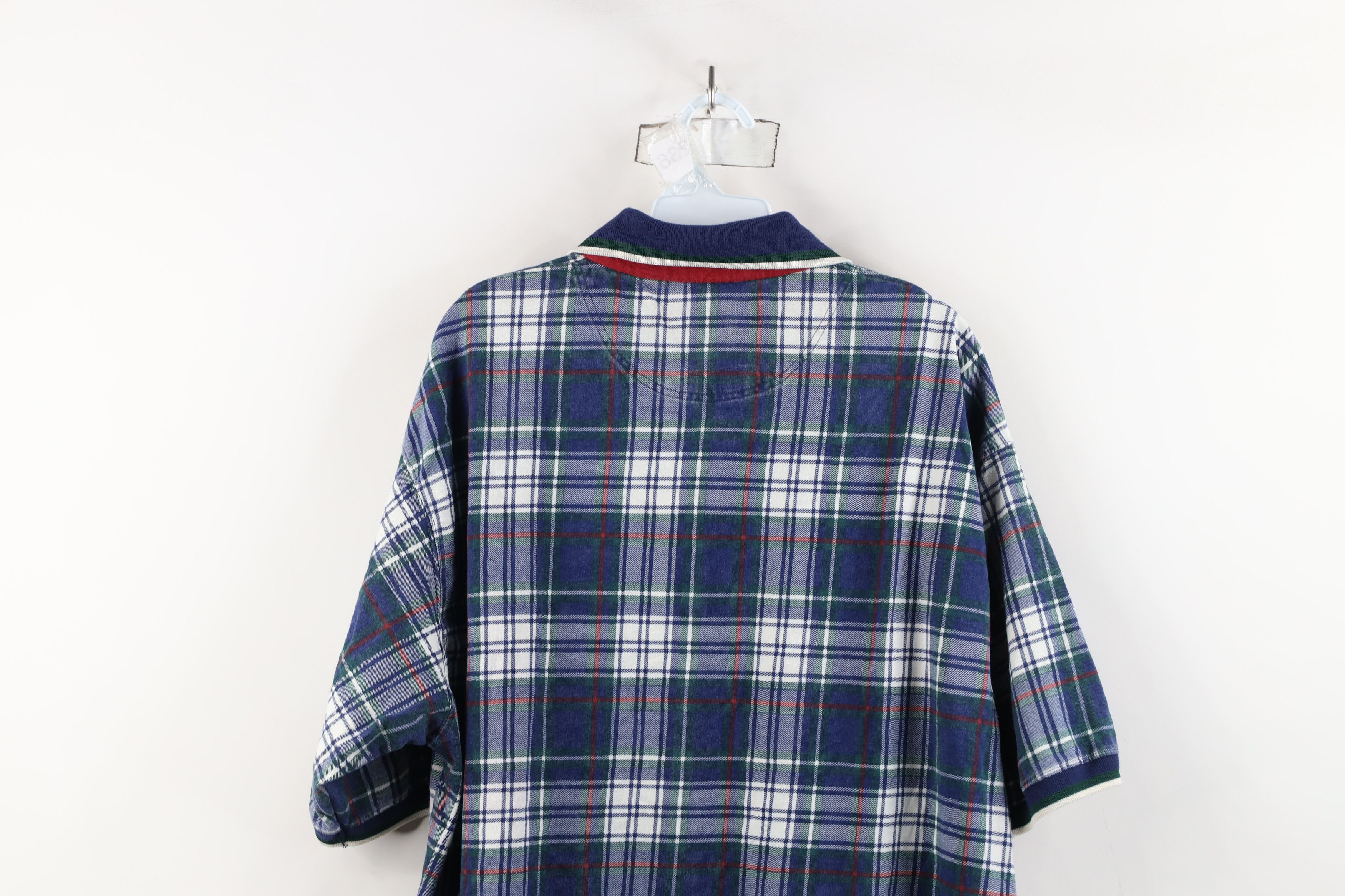 Vintage Vintage 90s Streetwear Fit Collared Golf Polo Shirt Plaid Size US XL / EU 56 / 4 - 13 Thumbnail