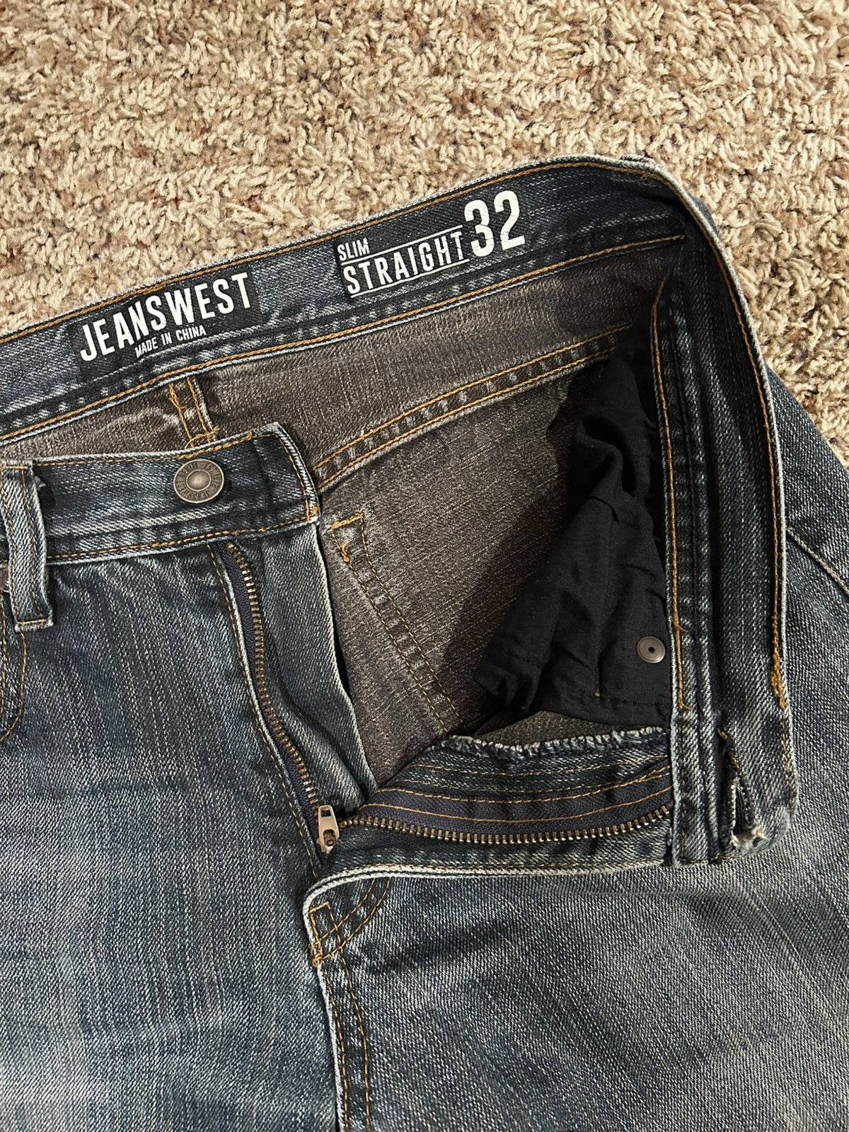 Vintage JeansWest Slim Straight Jeans Size US 32 / EU 48 - 3 Thumbnail