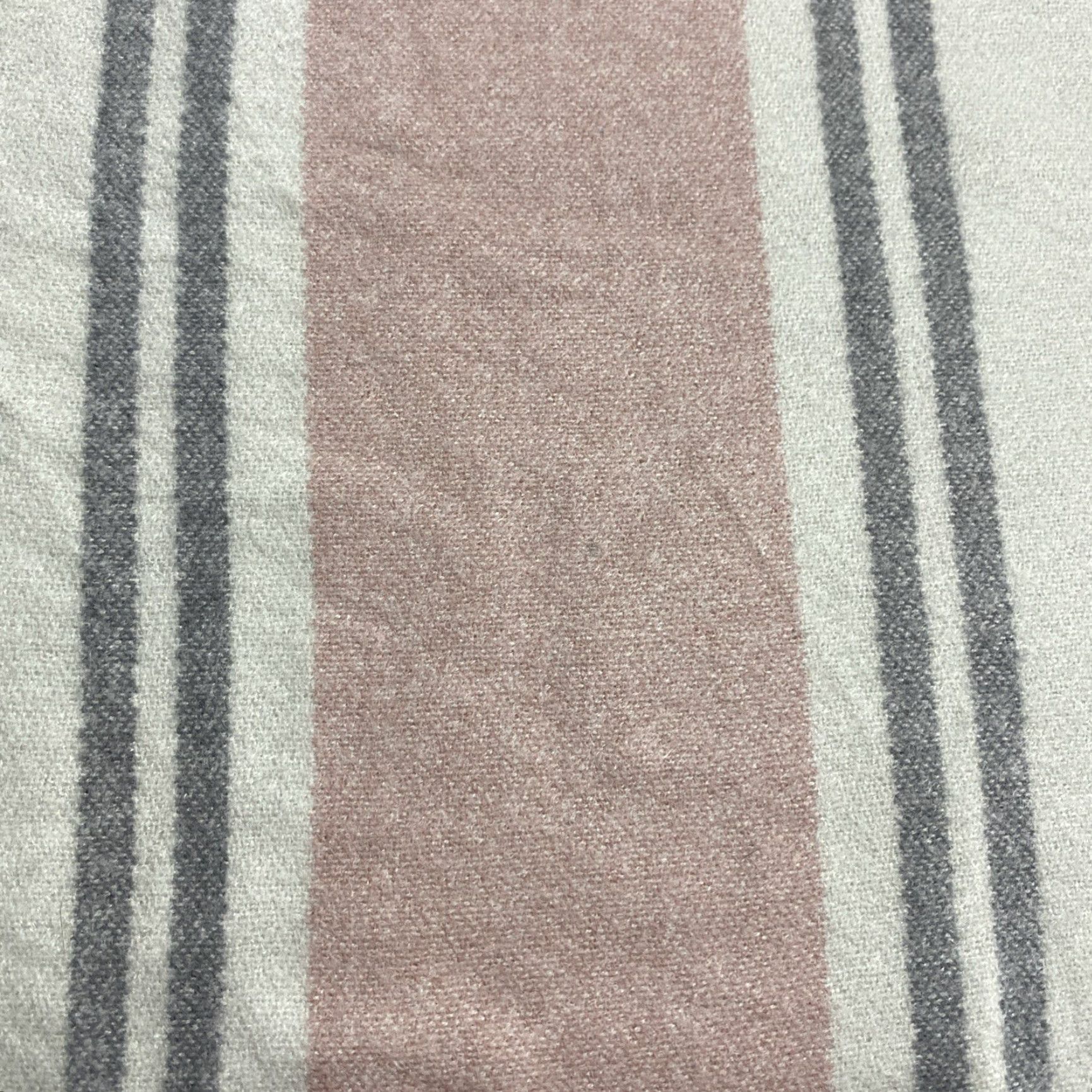 Anthropologie NWT Anthropologie Shawl/Wrap Scarf - Bohemian Stripe Knit 59x54 Fringe Light Grey Pink Cream Viscose Women Size ONE SIZE - 5 Thumbnail