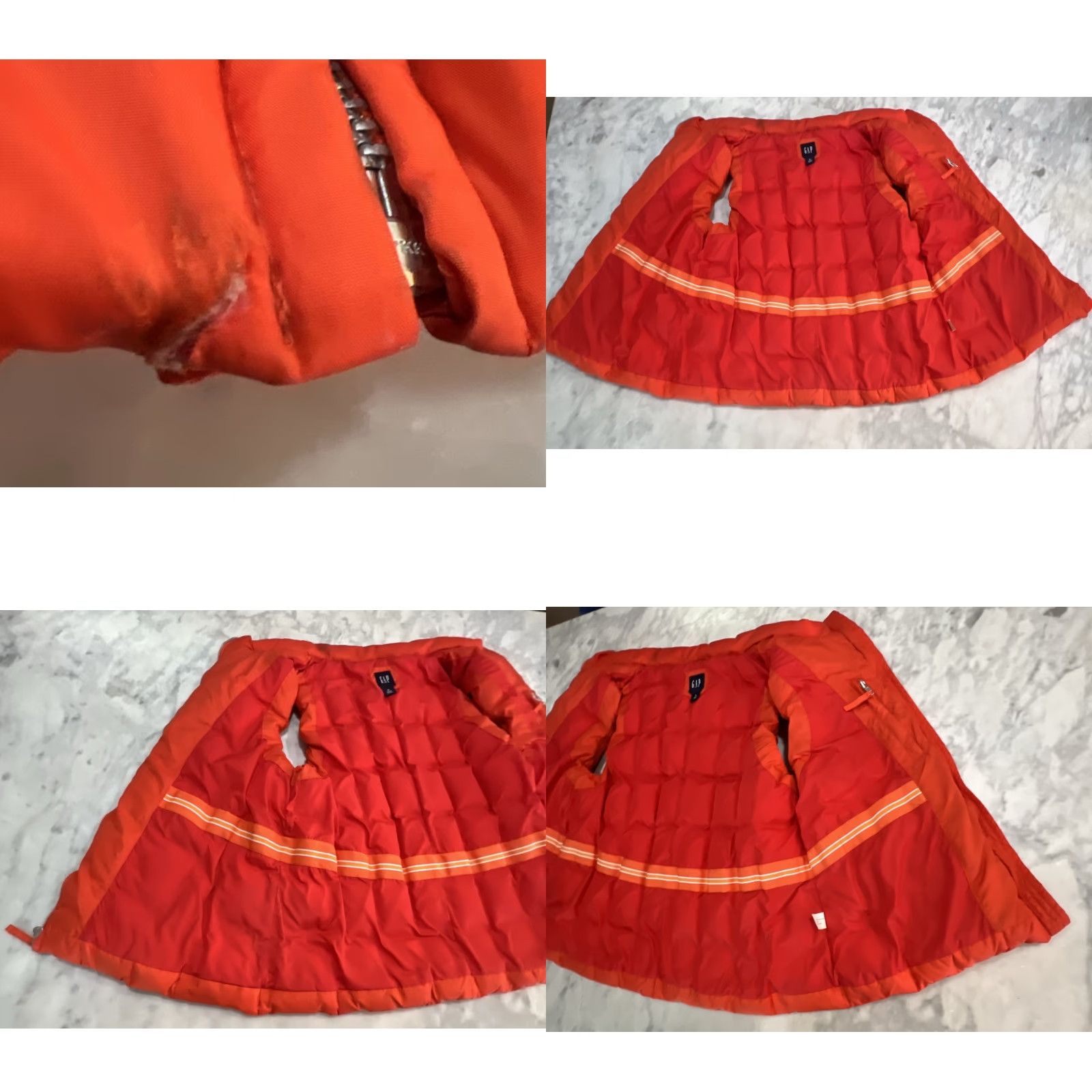 Gap VINTAGE Gap Zip Front 75% Down Vest Jacket Womens XL Orange Pockets Y2K Jacket Size XL / US 12-14 / IT 48-50 - 8 Thumbnail