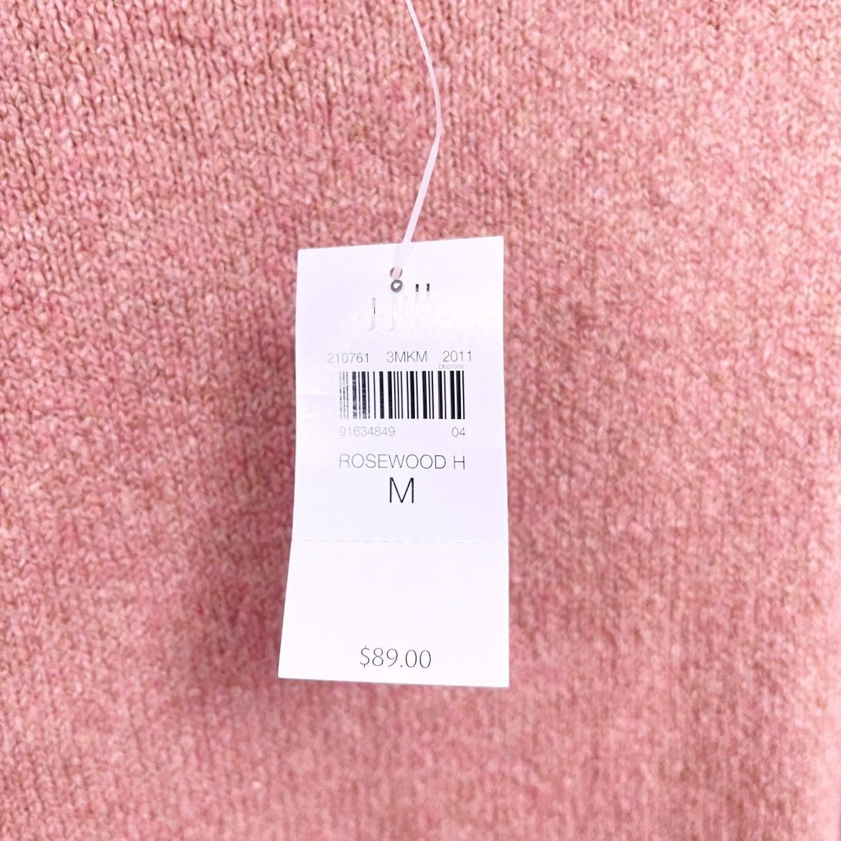 J. Jill J Jill Draped Funnel Neck Sweater Pink Stretch Wool Blend Size M / US 6-8 / IT 42-44 - 7 Thumbnail