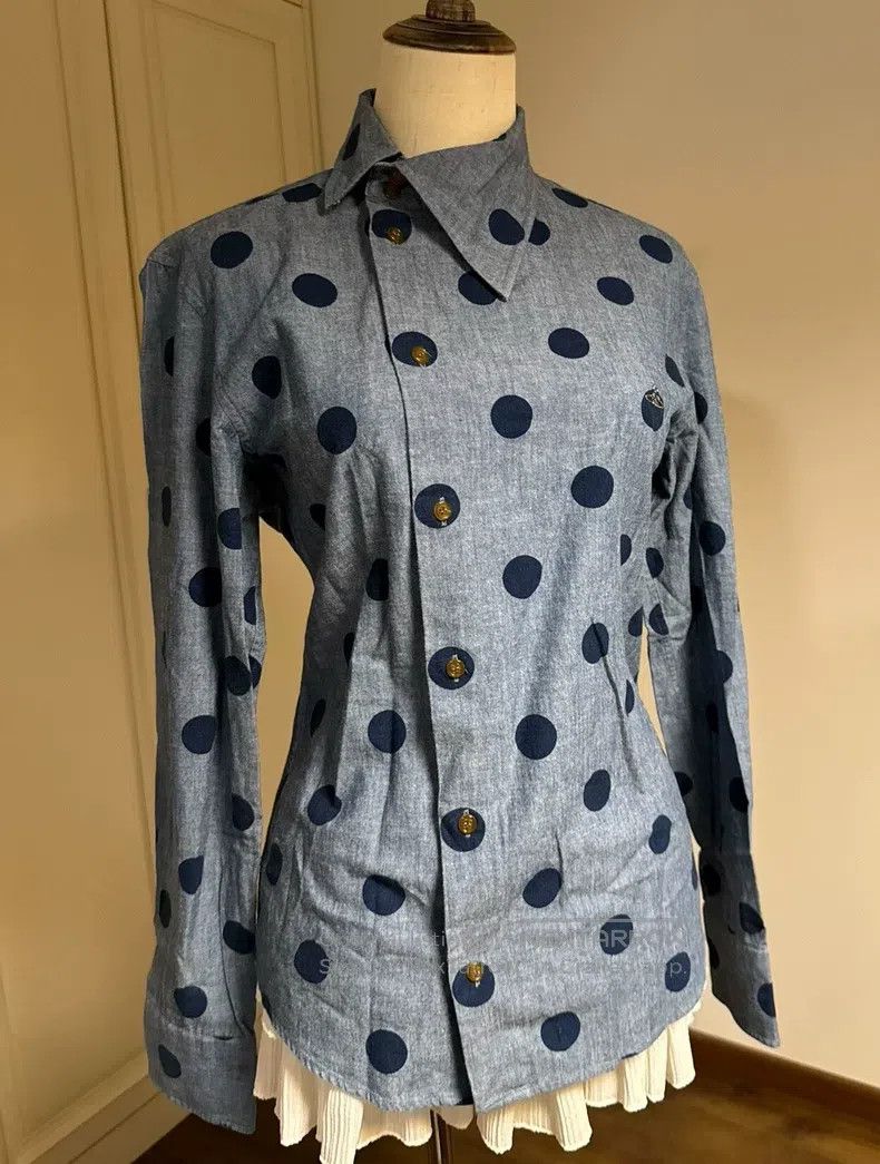 Vivienne Westwood Vivienne Westwood Blue oblique lapel and collar asymmetric Size L / US 10 / IT 46 - 4 Thumbnail