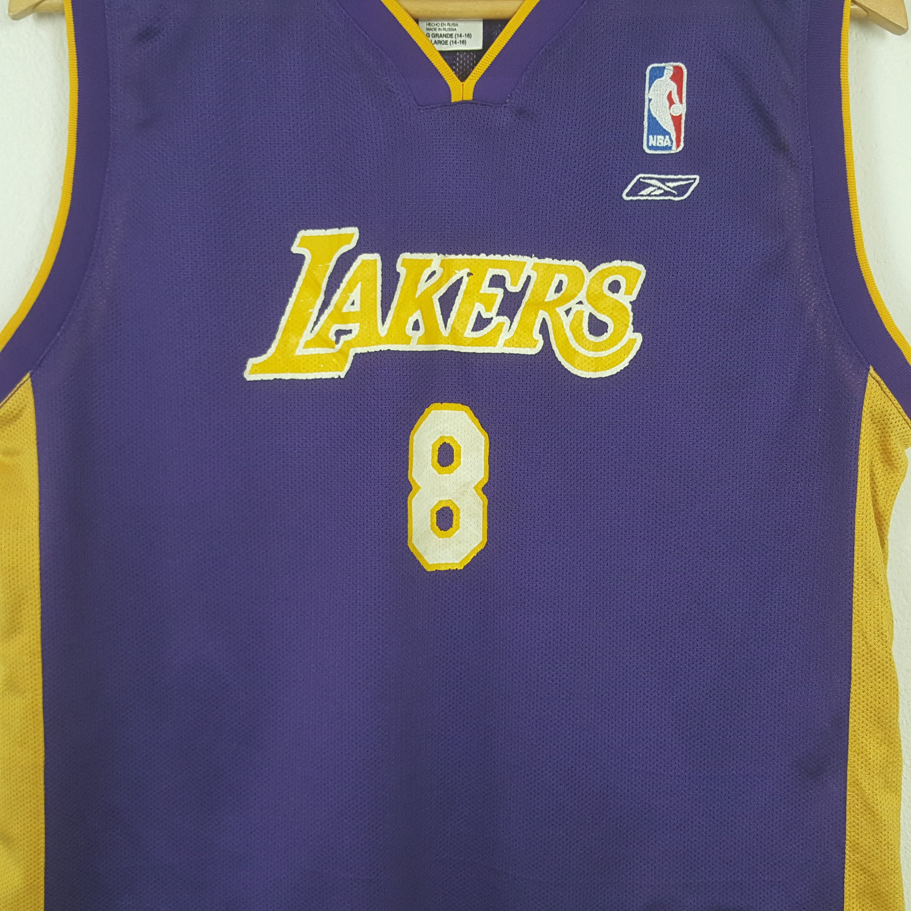 Reebok Vintage Reebok Lakers 8 Basketball Team NBA Jersey RR6 Size US M / EU 48-50 / 2 - 2 Thumbnail