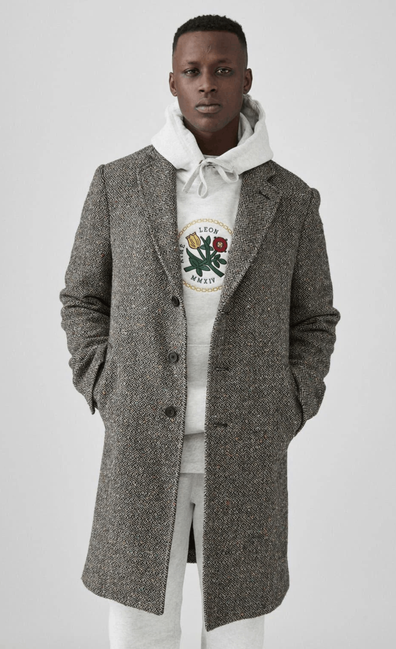 Aime Leon Dore Donegal Tweed Top Coat | Grailed