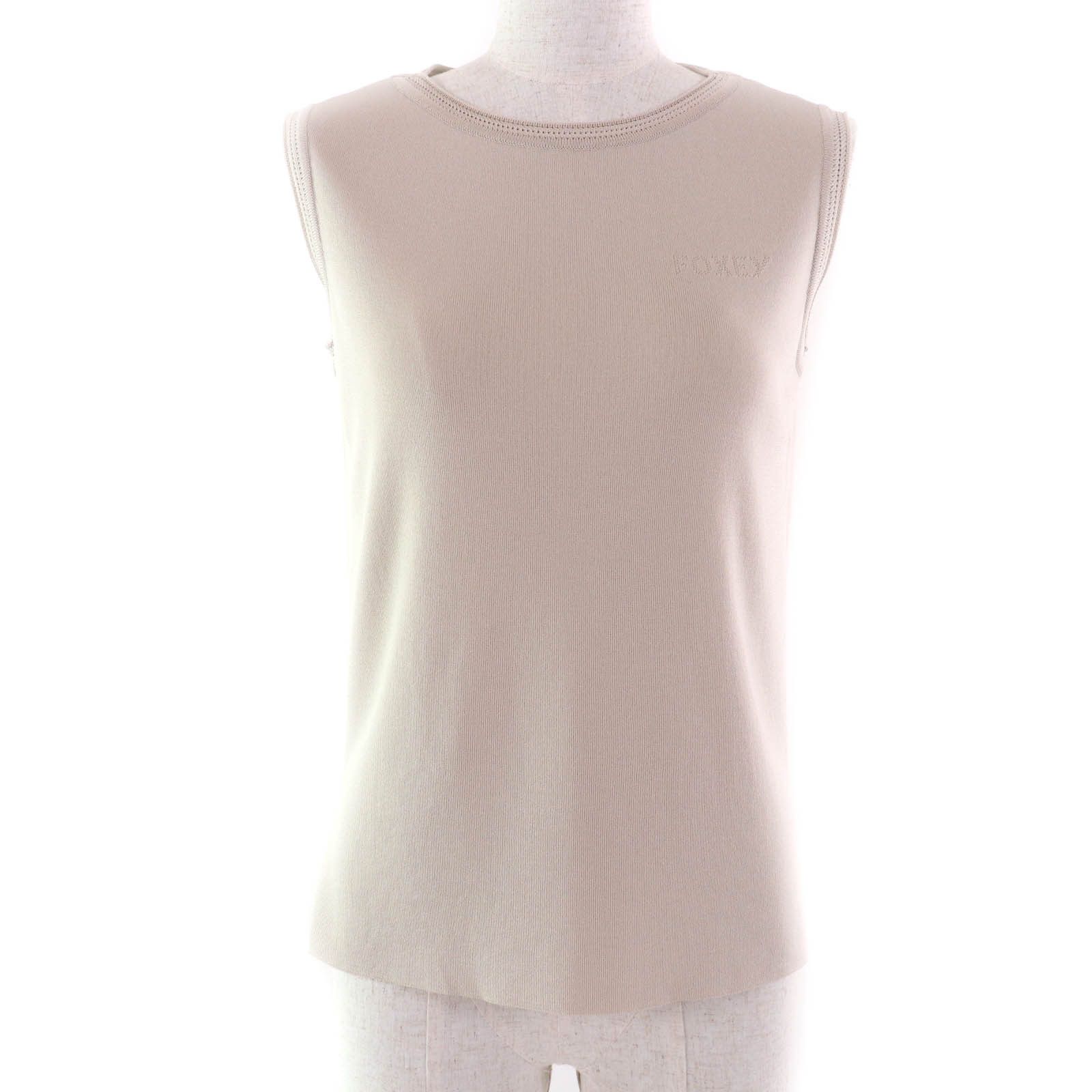 Other Other FOXEY Summer Delight Logo Rayon Knit Sleeveless Top Others Tops DUTY FREE for USA Size ONE SIZE - 1 Thumbnail