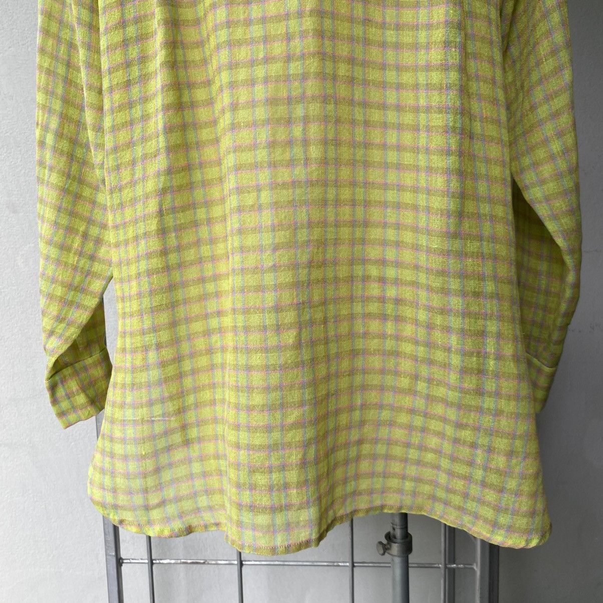 Chloe Chloe Yellow Green Plaid Button-Up Shirt Size M / US 6-8 / IT 42-44 - 21 Thumbnail