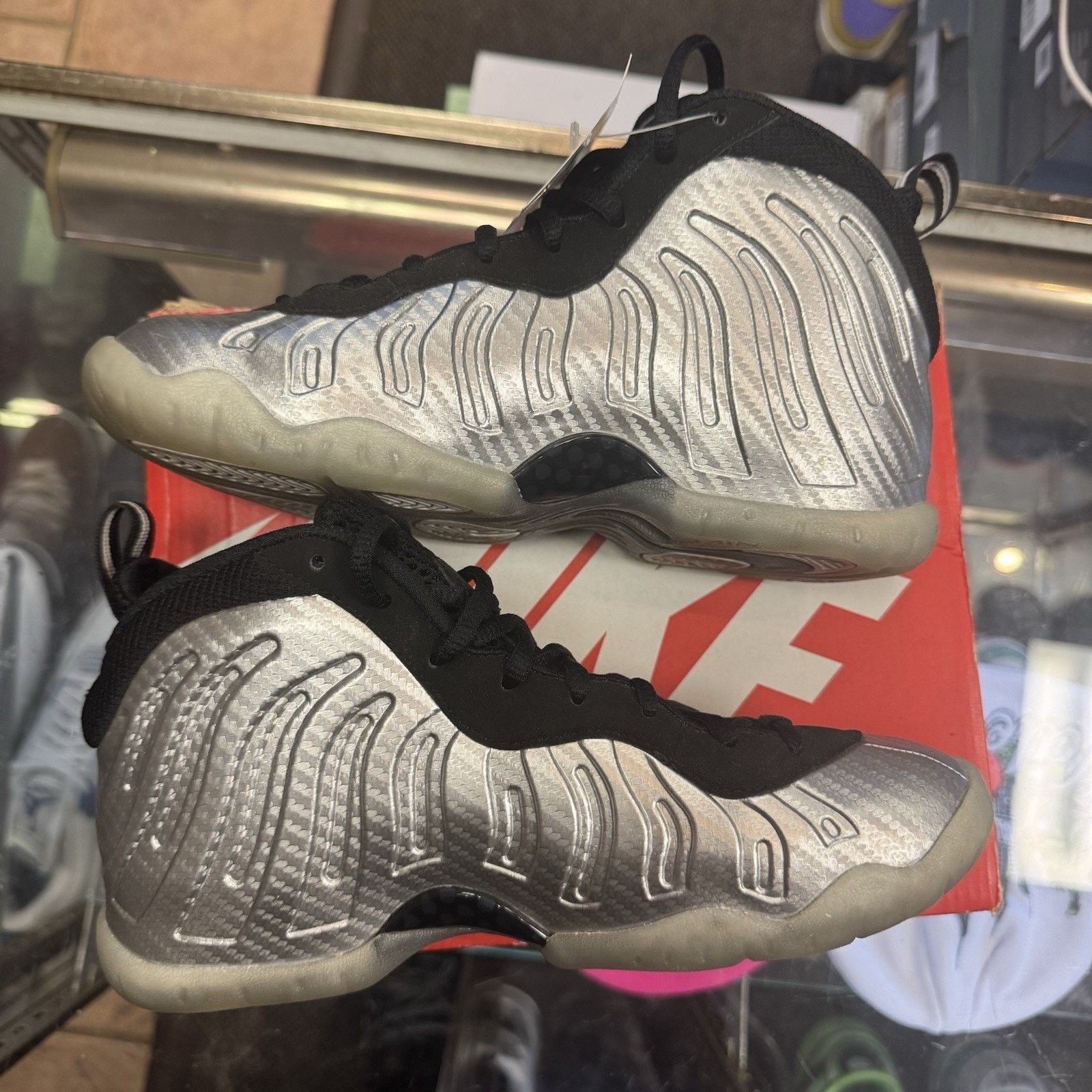 Nike Size 4 Nike Air Foamposite Pro Silver Surfer Size US 5.5 / EU 38 - 7 Thumbnail