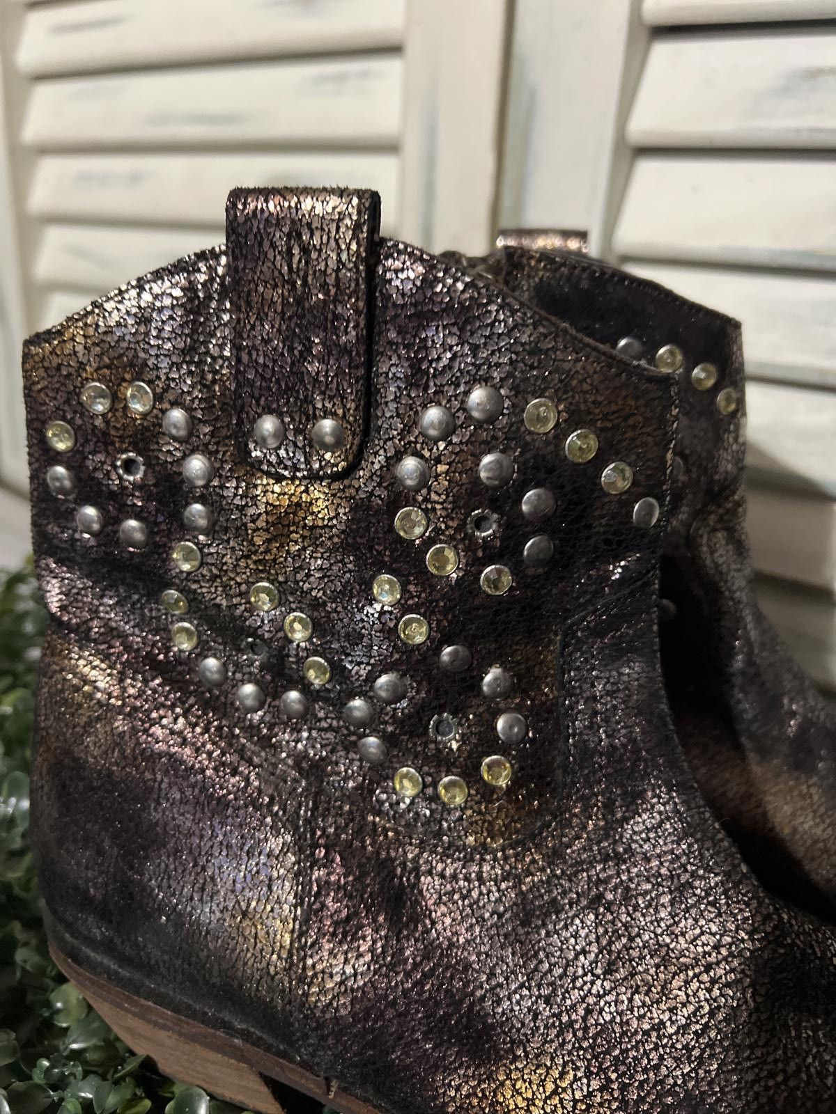 Other J. Renee Metallic Studded Rhonestone Western Ankle Boots 10 Size US 10 / IT 40 - 4 Thumbnail