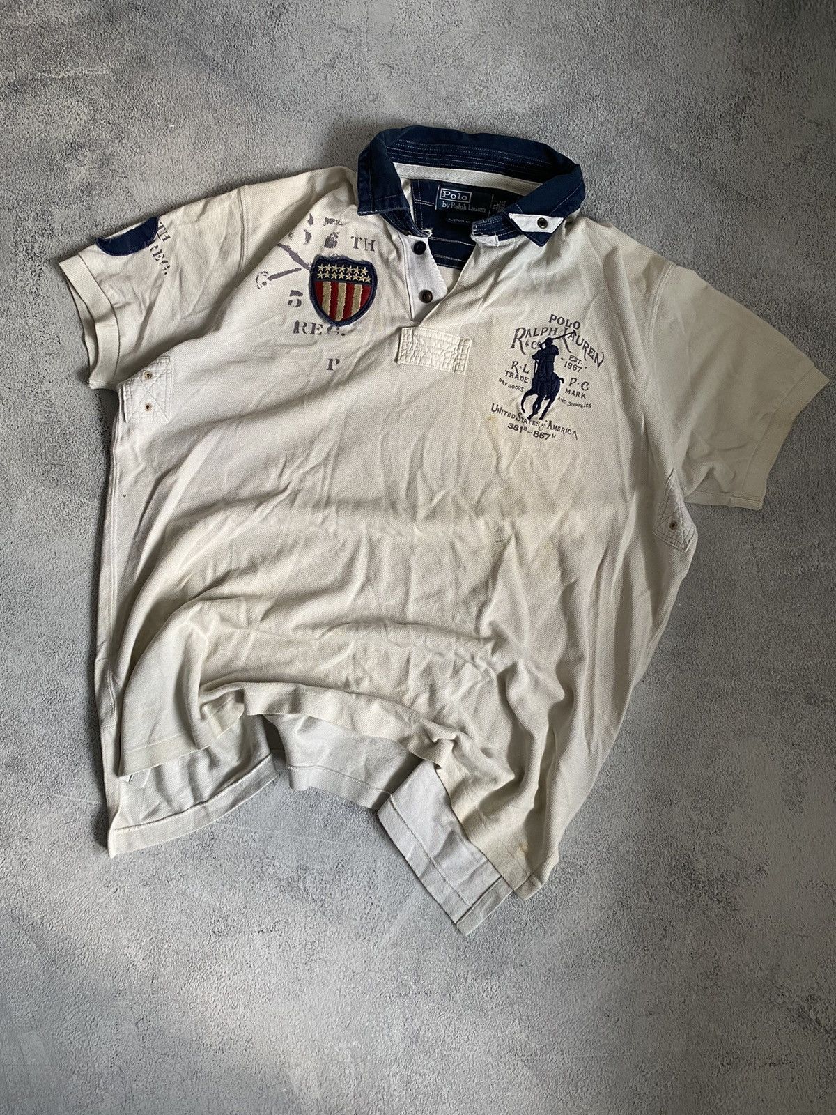 Polo Ralph Lauren × Vintage Vintage Polo Ralph Lauren rugby polo Size US L / EU 52-54 / 3 - 1 Thumbnail