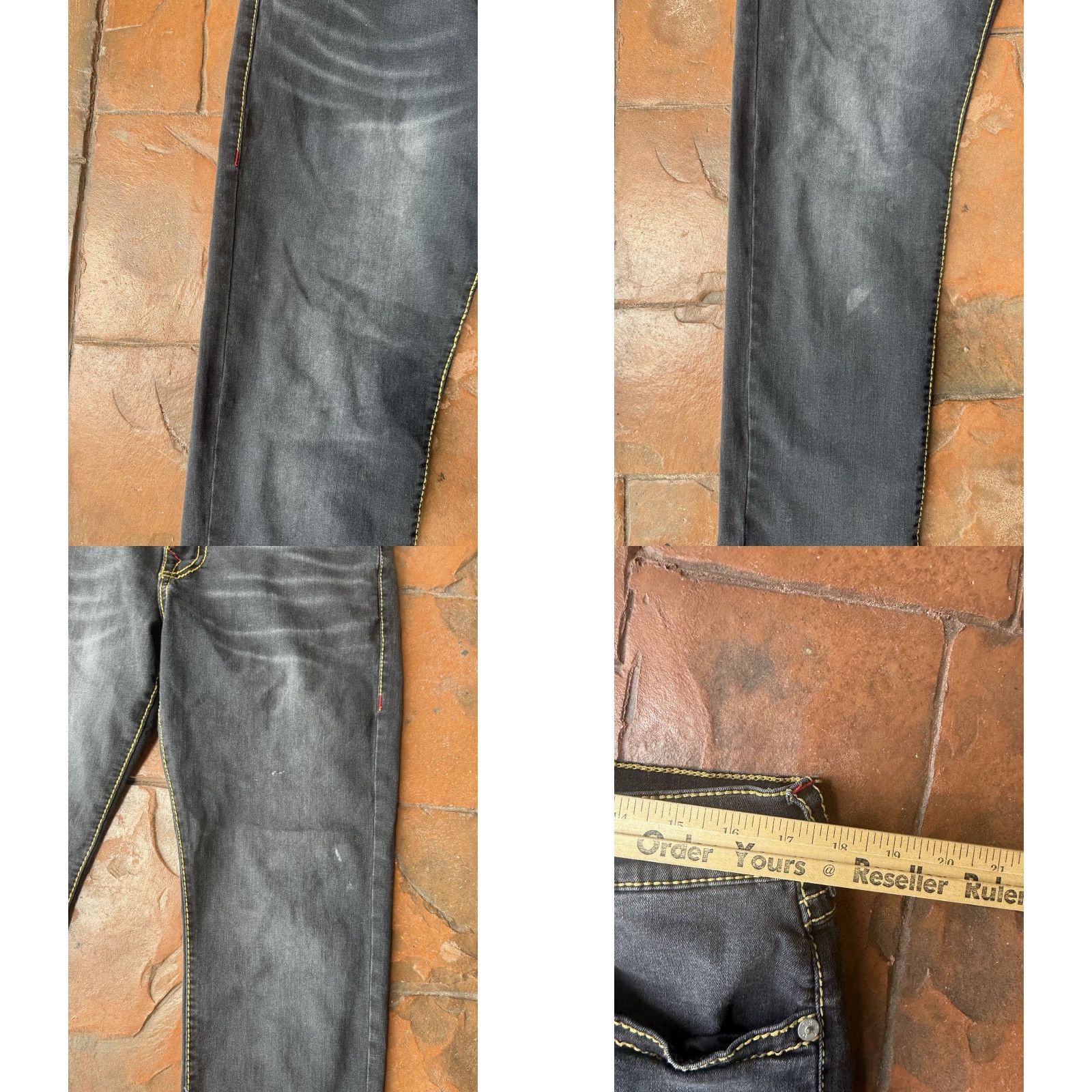 True Religion True Religion Geno Relaxed Slim Denim Jeans Men's 36 Black 5-Pocket Pockets Logo Slim Straight Regular Size 36 Mens Jeans Size US 36 / EU 52 - 8 Thumbnail