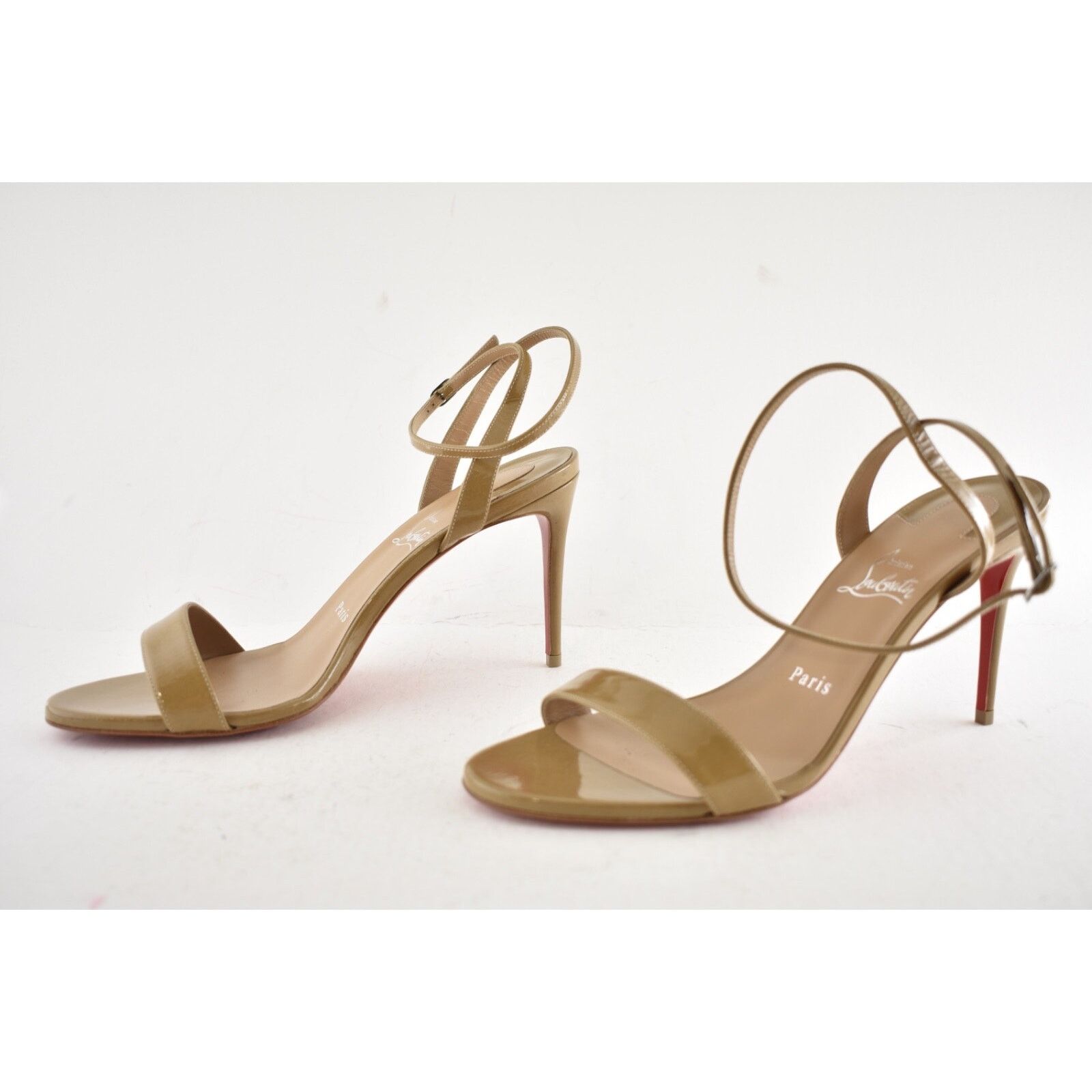 Christian Louboutin Christian Louboutin Loubigirl 85 Lionne Beige Ankle Strap Size US 7.5 / IT 37.5 - 9 Thumbnail