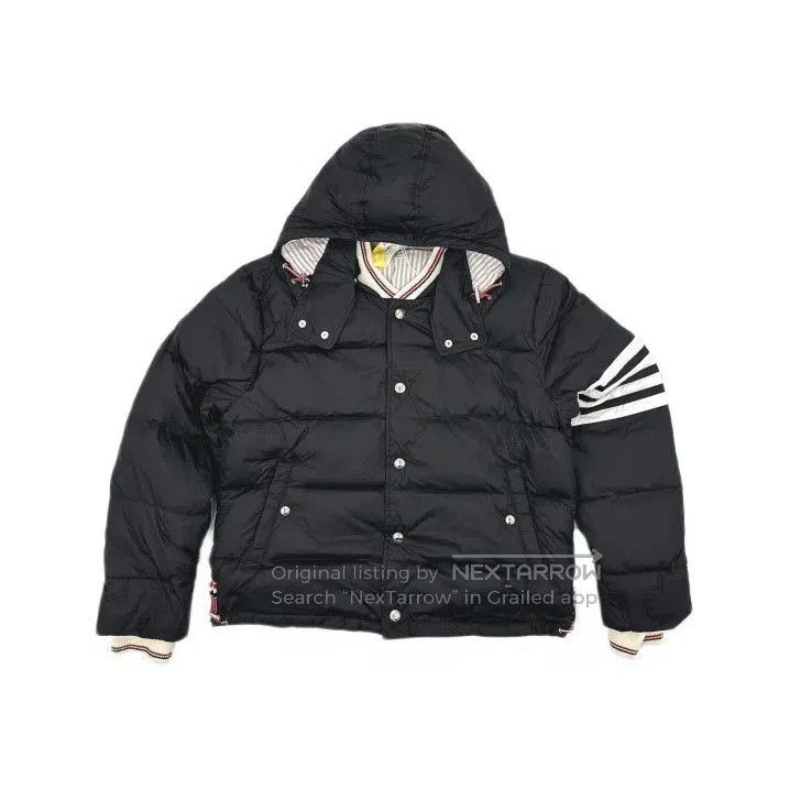 Thom Browne Thom Browne Black Nylon Flight Jacket for Men. Size US L / EU 52-54 / 3 - 2 Thumbnail