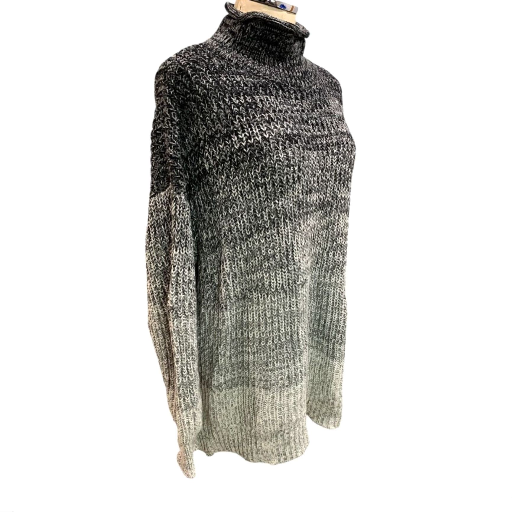 Vintage Haven Well Within Womens Chunky Knit Roll Turtleneck Sweater XL Pullover White - Size XL Womens Knit Turtleneck Sweater Size XL / US 12-14 / IT 48-50 - 7 Thumbnail