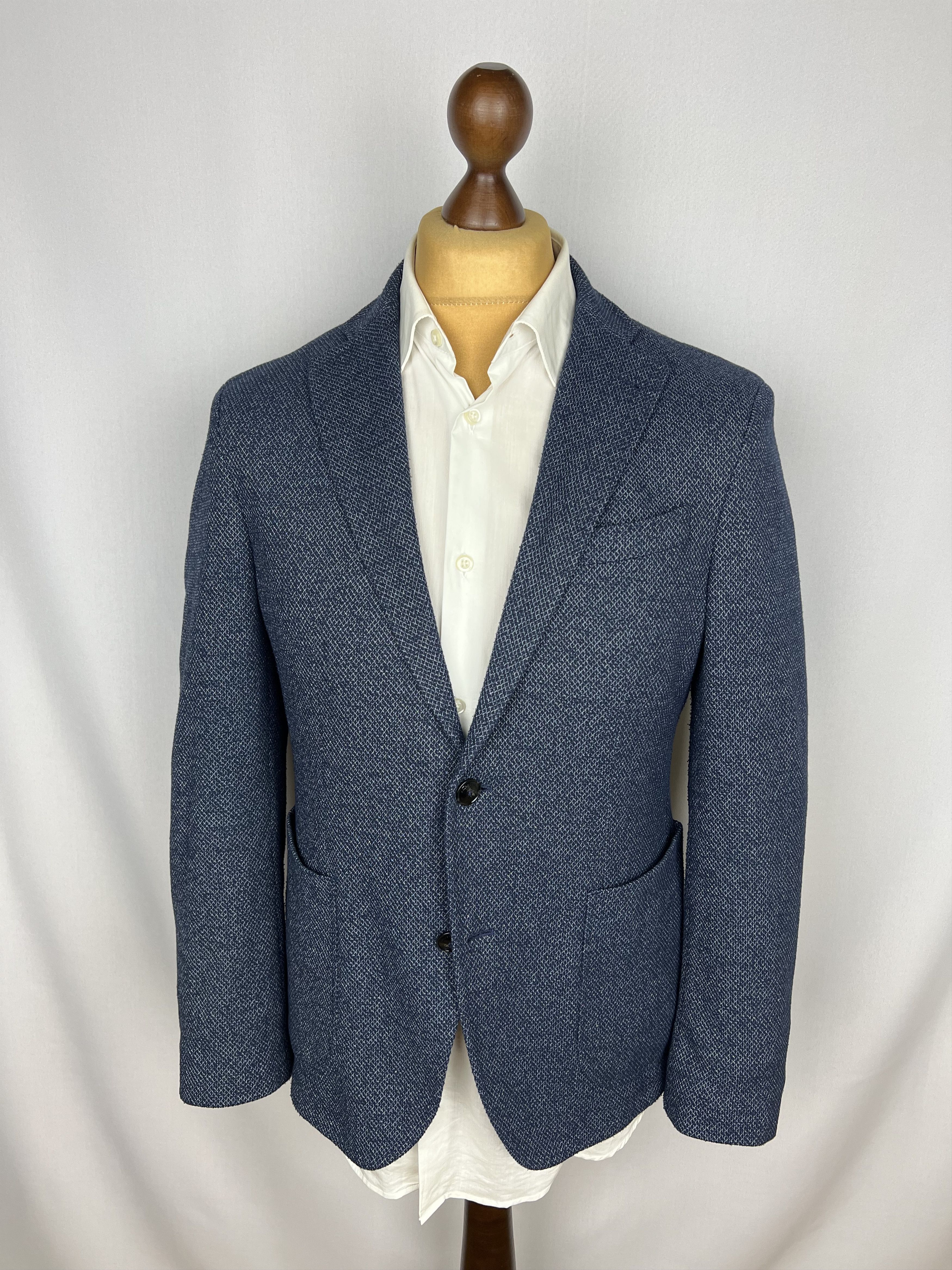 Baldessarini Solid Textured Stretch Cotton-Blend Unlined Sport Coat Size 38R - 1 Thumbnail