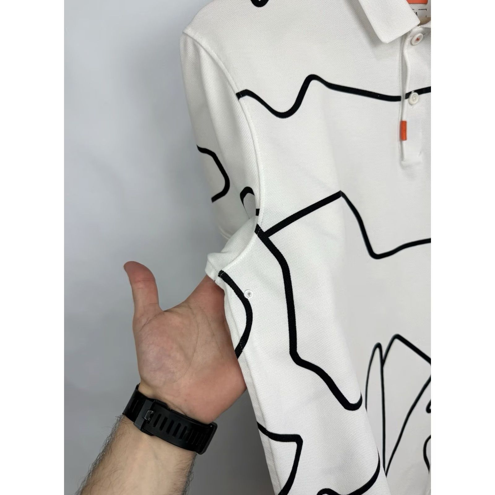 Nike VINTAGE Nike Shirt Mens L White Tennis Abstract Polo Dri FIT Y2K Rare Size Size US L / EU 52-54 / 3 - 5 Thumbnail