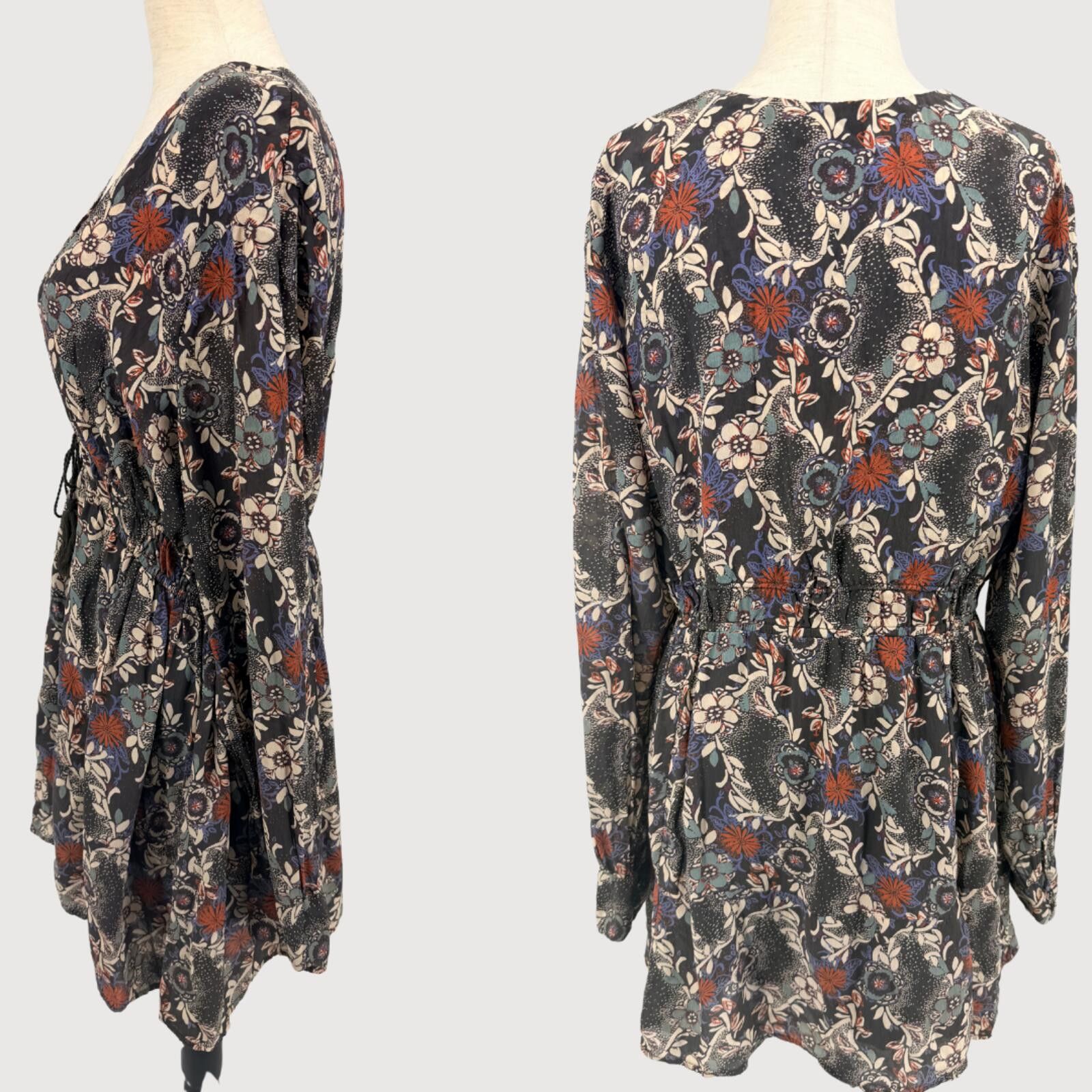 Free People Free People Stealing Fire Fit Flare Floral Mini Dress S Size S / US 4 / IT 40 - 3 Thumbnail