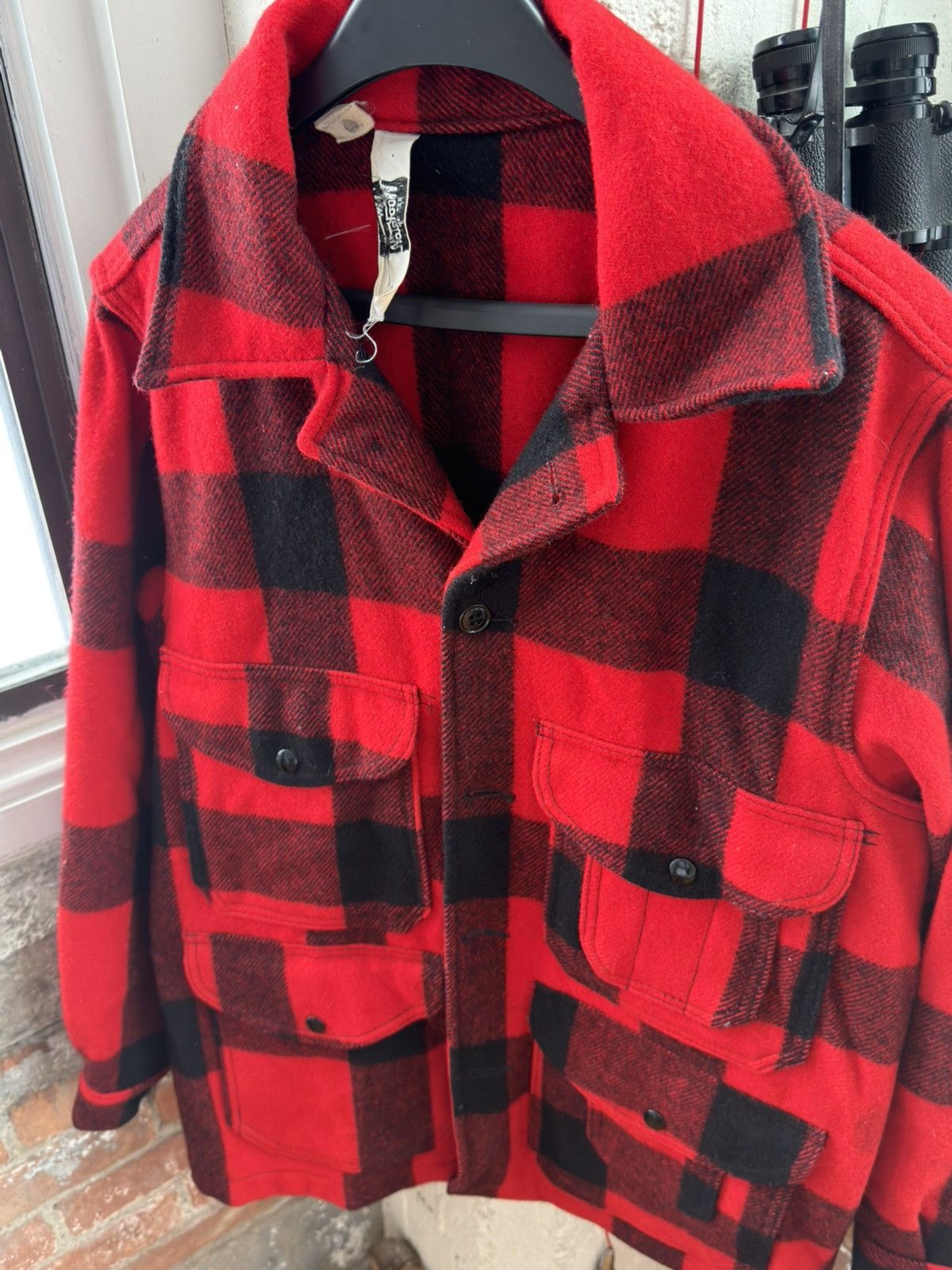 Woolrich Woolen Mills Vintage Woolrich 50s–60s 8 Pocket Buffalo Plaid Wool Jacket Size US L / EU 52-54 / 3 - 2 Thumbnail