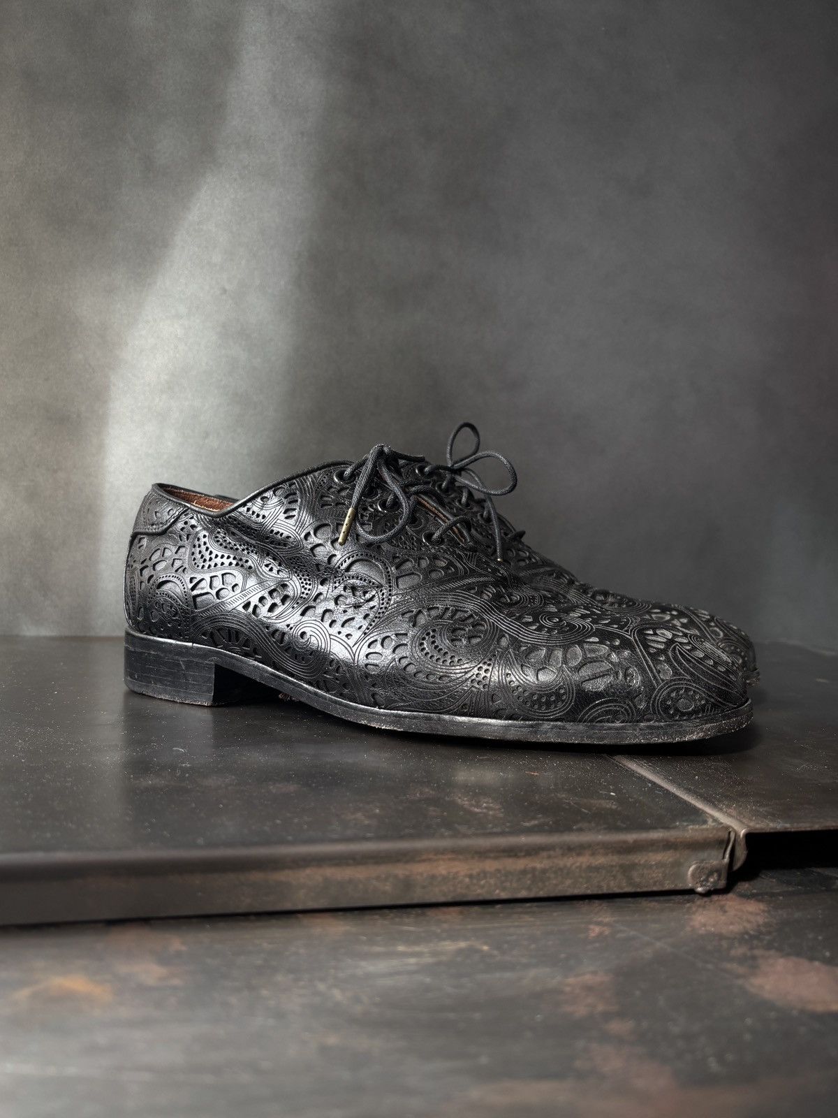 Duckie Brown × Florsheim Florsheim by Duckie Brown Tooled Leather Dress Shoes Oxfords Size US 9.5 / EU 42-43 - 21 Thumbnail