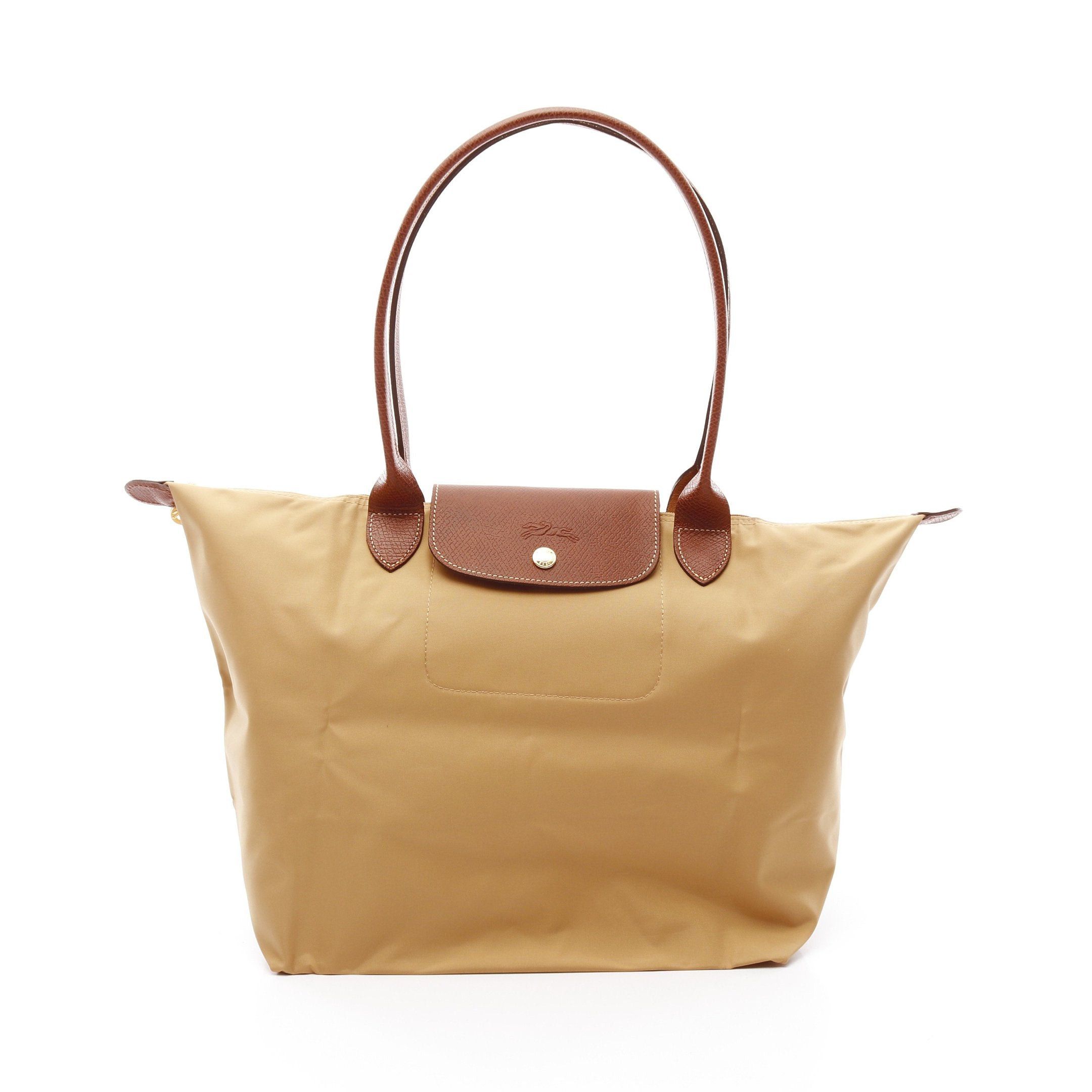 Longchamp Longchamp Le Preage Original L Shoulder Bag Tote Nylon Leather Yellow Brown Size ONE SIZE - 1 Thumbnail