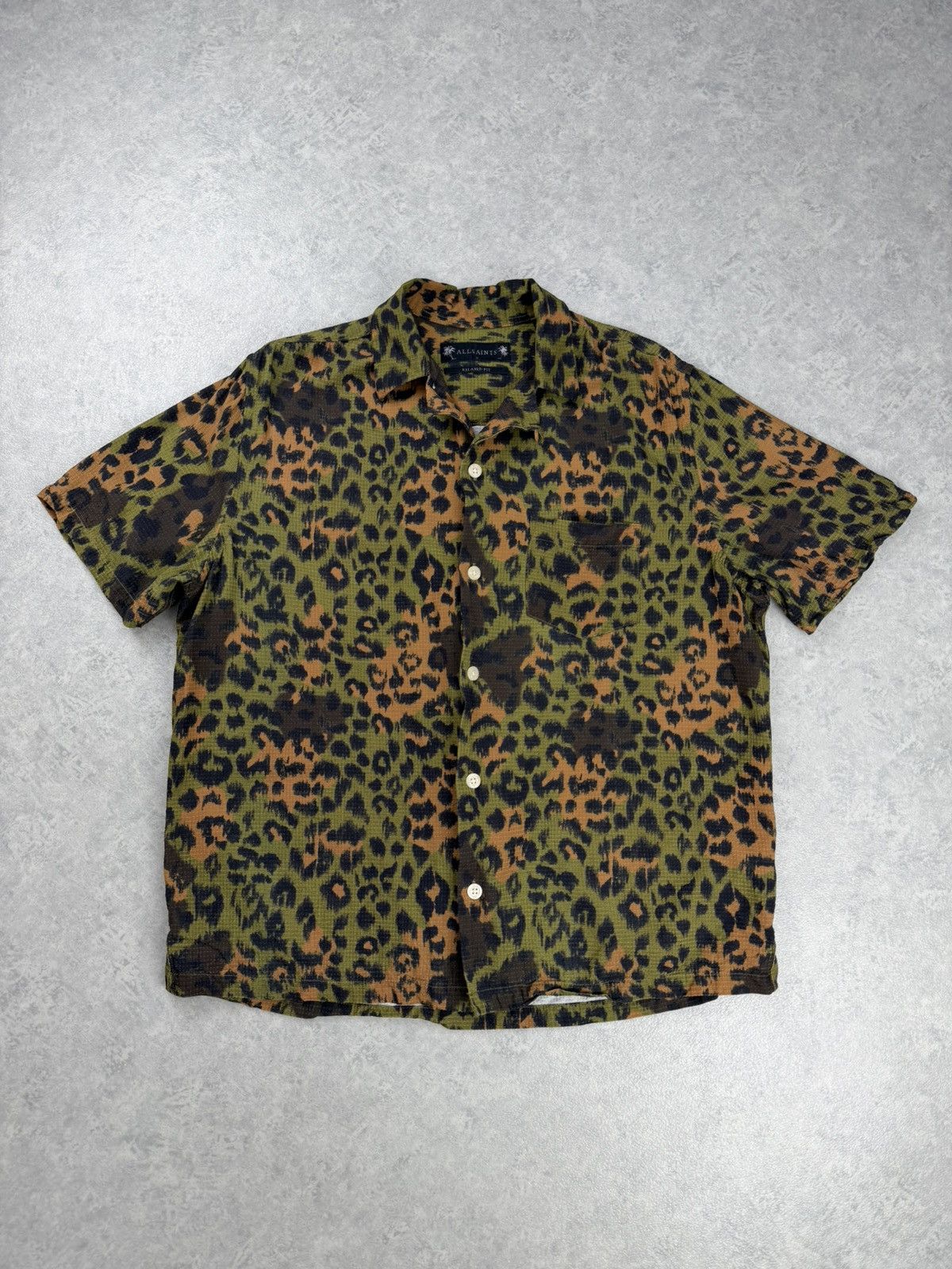 Allsaints Allsaints Styx Printed Short Sleeve Shirt Size S Size US S / EU 44-46 / 1 - 1 Thumbnail