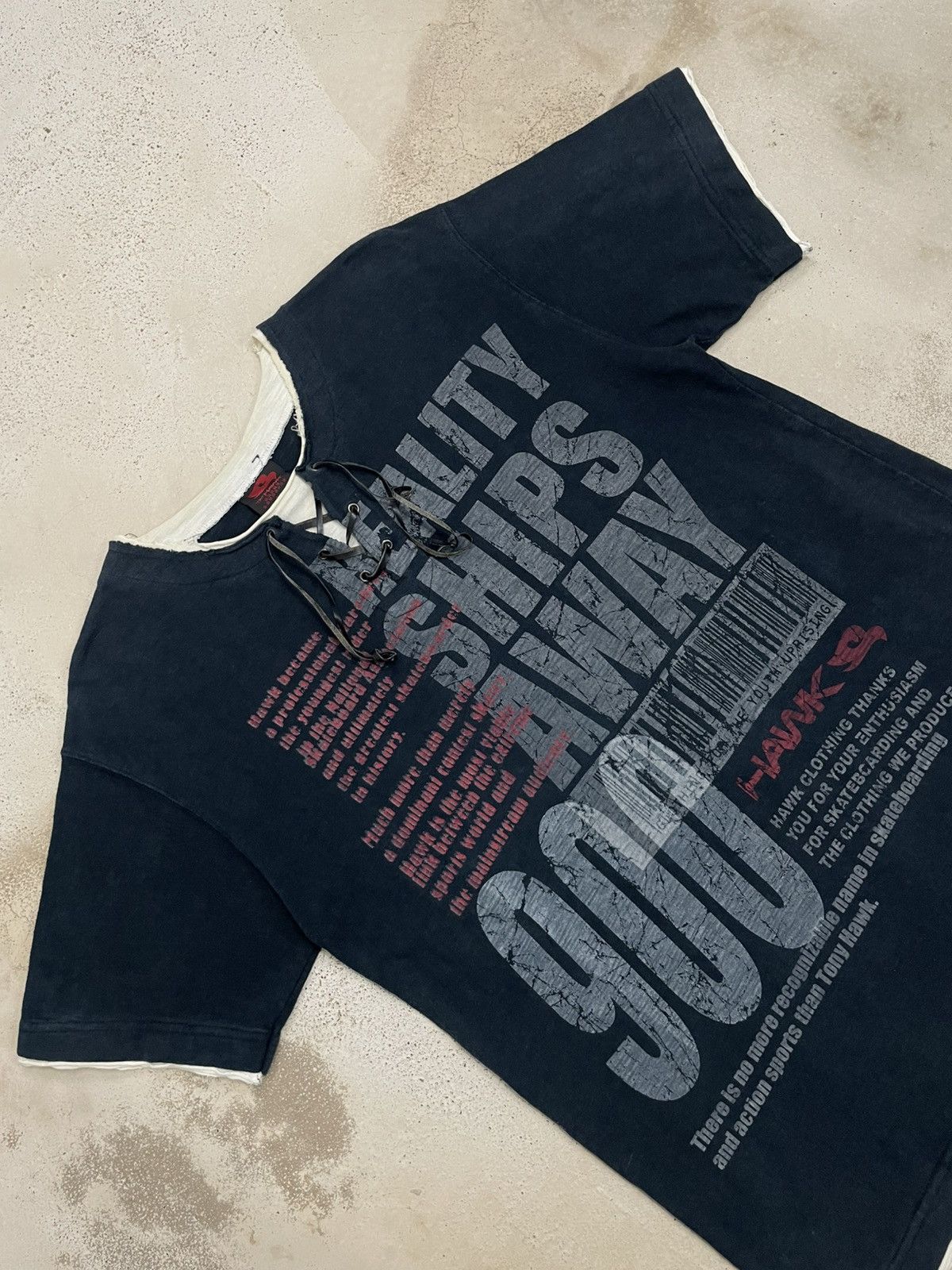 Tony Hawk × Vintage Vintage Tony Hawk Y2K Skate Scene Wording Layered Tee Size US L / EU 52-54 / 3 - 4 Thumbnail