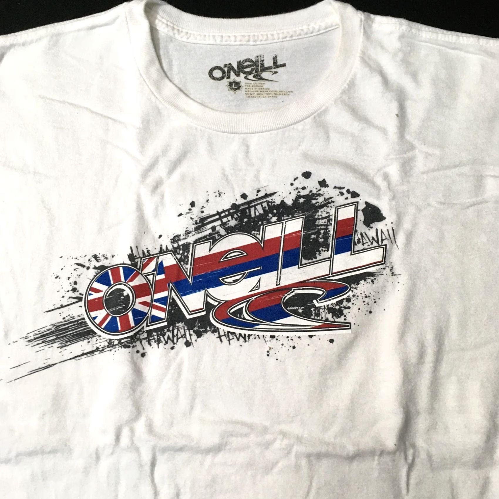 O'Neill O'Neill Shirt Men's L White Hawaii Graphic Tee Short Sleeve Crew Neck T-Shirt Adult Size US L / EU 52-54 / 3 - 2 Thumbnail