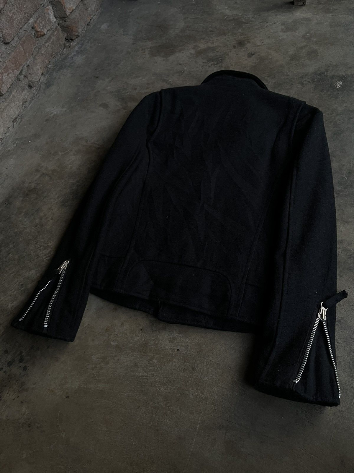 14th Addiction 2000s ATTACHMENT JAPANESE WOOL JACKET BIKERS RAMONES ZIPPER Size US M / EU 48-50 / 2 - 4 Thumbnail