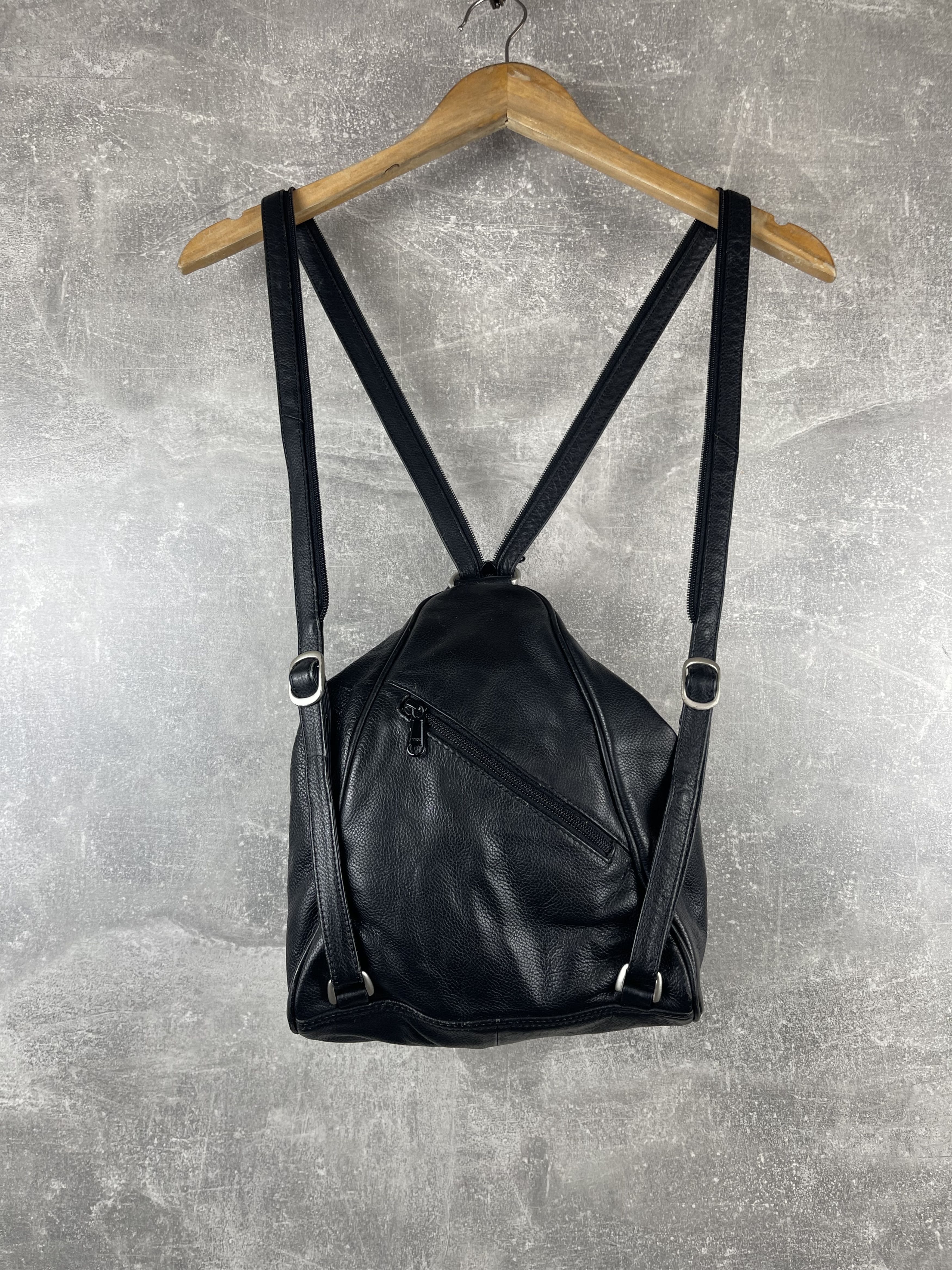 Seditionaries Artisan leather black avant garde transformer bag bacpack Size ONE SIZE - 8 Thumbnail