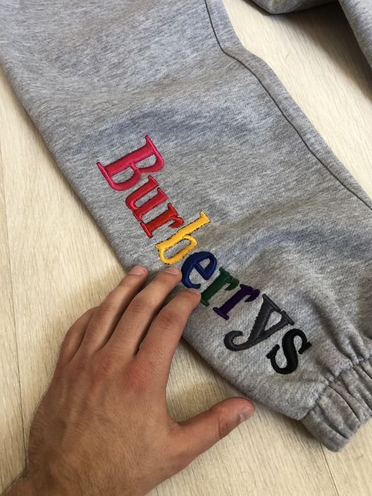 Rainbow burberry online sweatpants