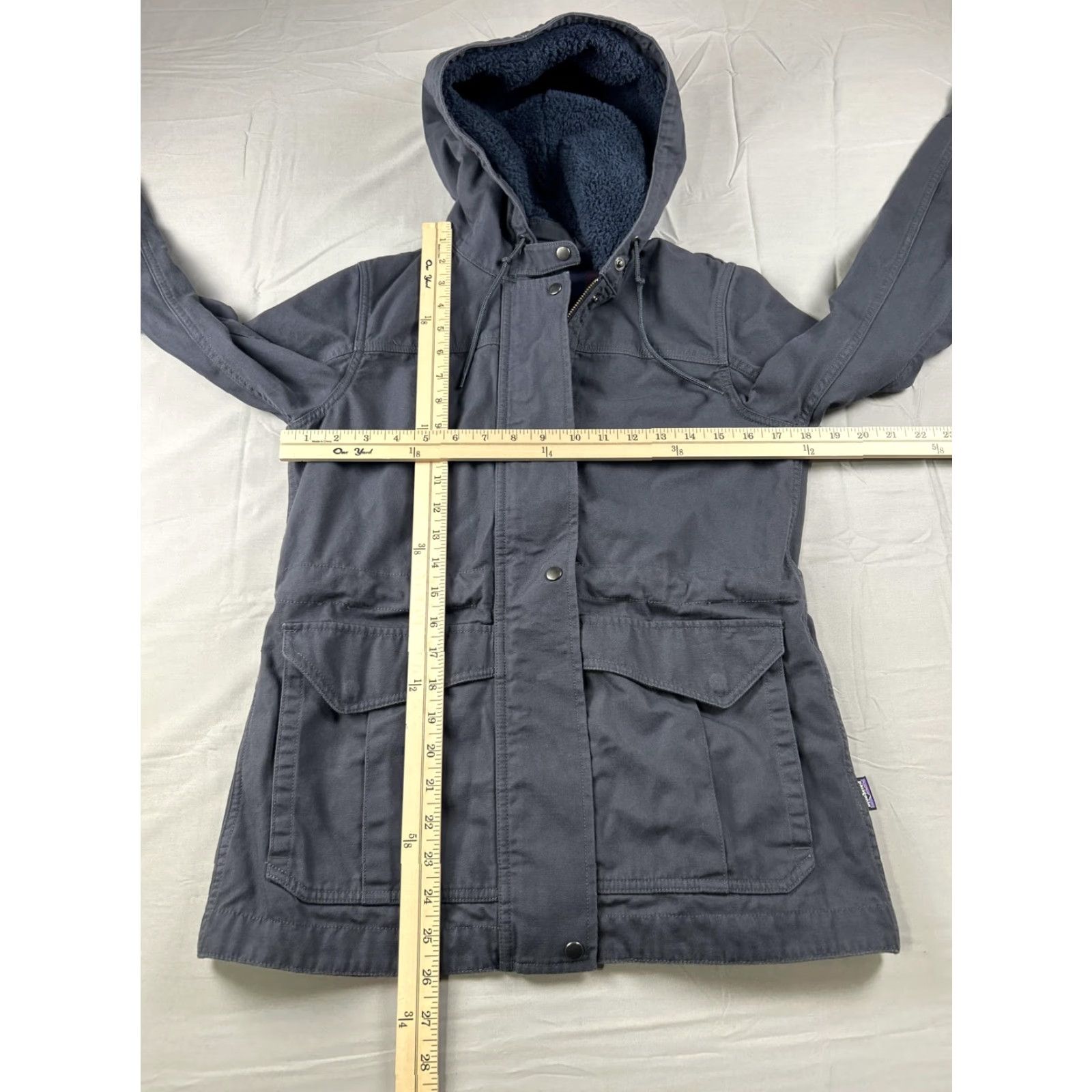 Patagonia Patagonia Parka Jacket Womens Small Gray Hooded Lined Canvas Size S / US 4 / IT 40 - 5 Thumbnail