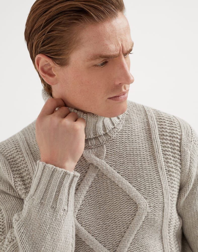 Brunello Cucinelli o1w1db10825 Cashmere Turtleneck in Grey Size US XL / EU 56 / 4 - 2 Thumbnail