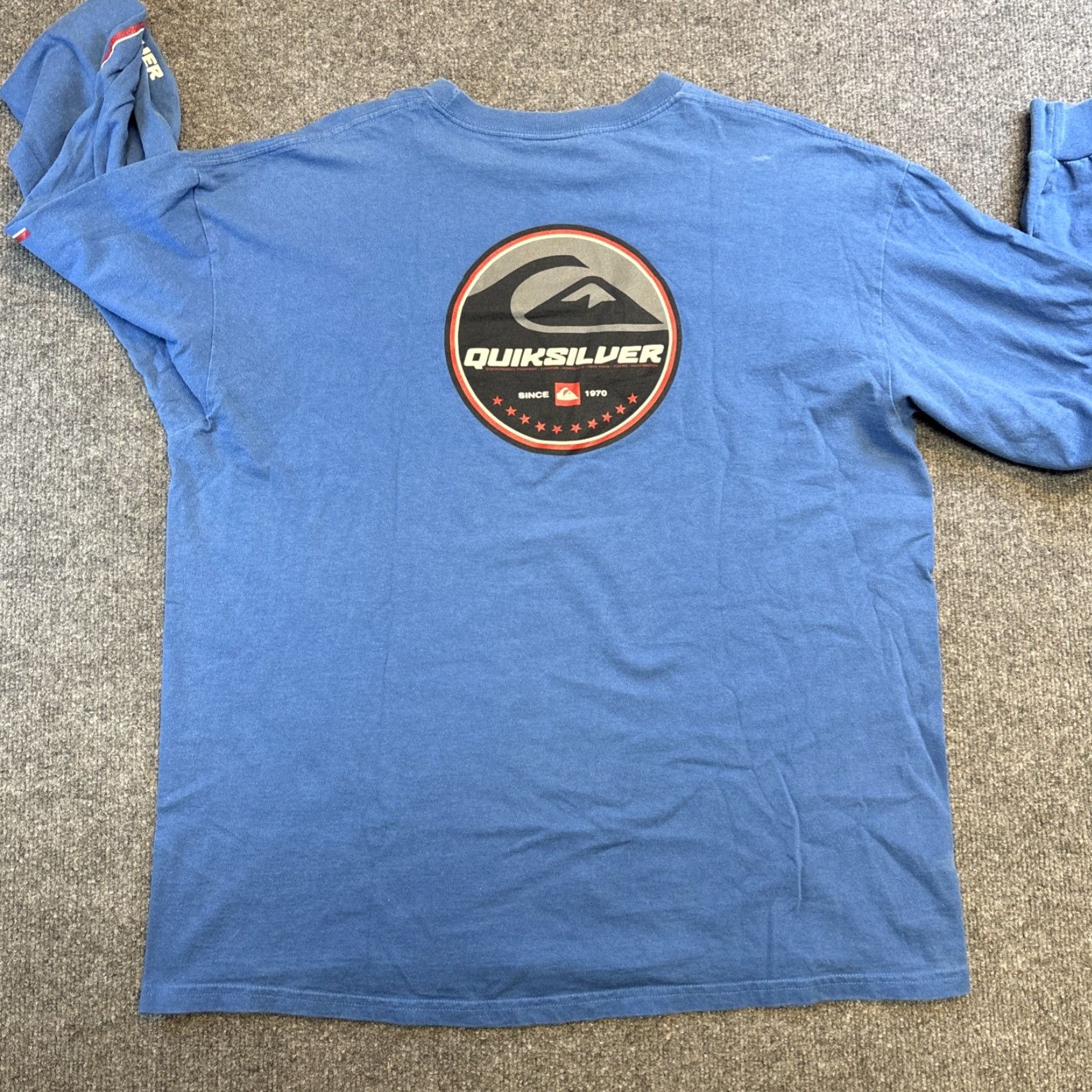 Quiksilver VINTAGE Quiksilver Long Sleeve T-Shirt Men’s XL Blue Sleeve Hits Shirt Mens XL Blue Skate T Shirt Size US XL / EU 56 / 4 - 6 Thumbnail