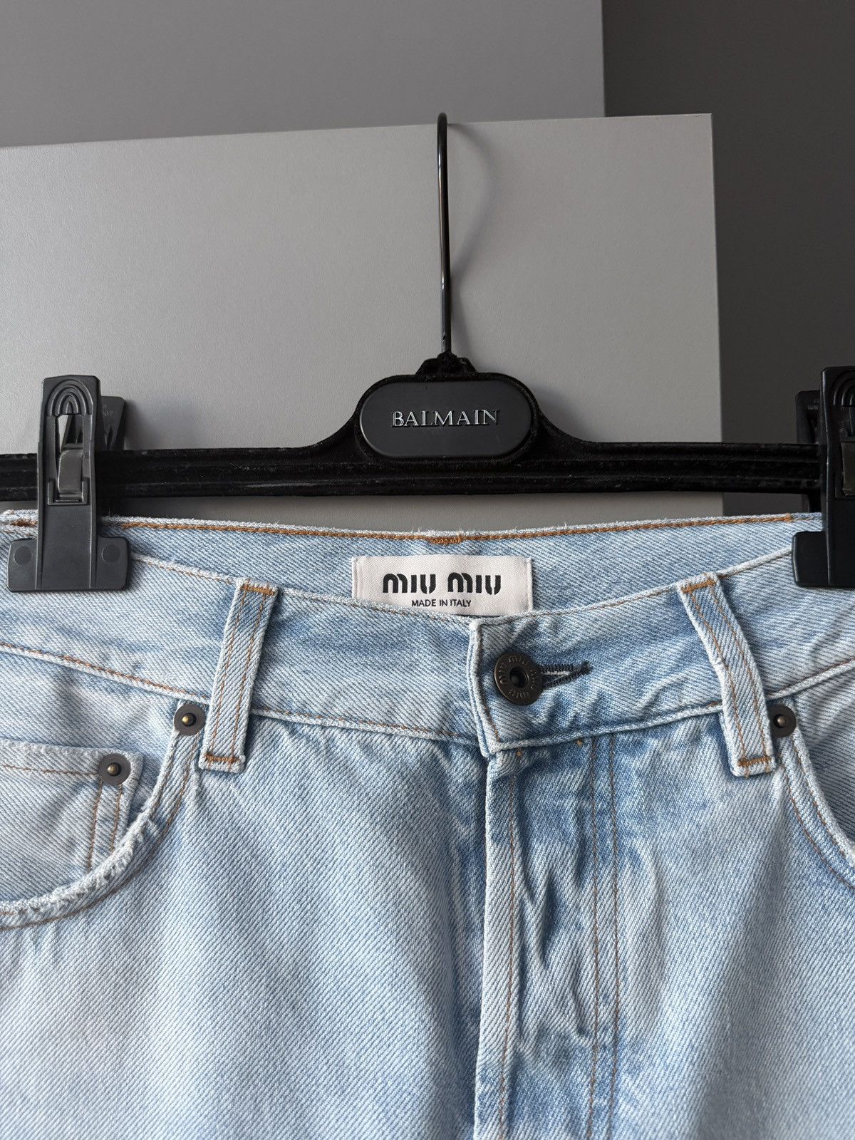 Miu Miu Miu Miu Logo Patch Jeans Size 24" / US 00 / IT 34 - 4 Thumbnail