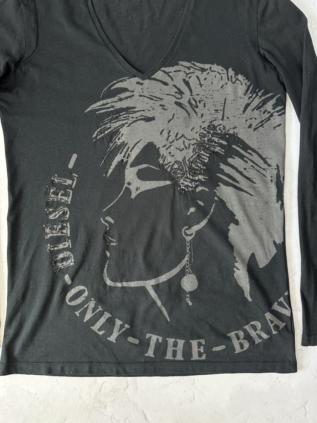 Diesel Y2K Diesel Printed Black Long Sleeve Size L / US 10 / IT 46 - 2 Thumbnail