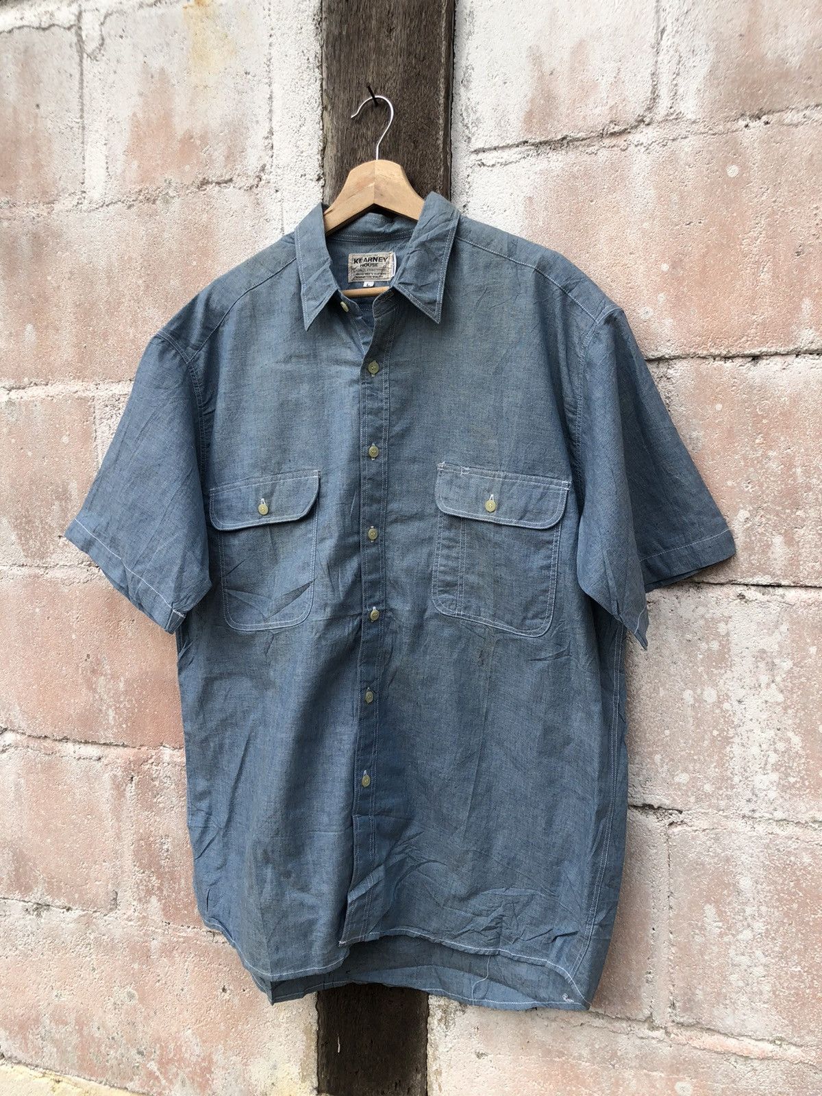 Japanese Brand Kearney House Vintage Shirt Button up Size US L / EU 52-54 / 3 - 3 Thumbnail