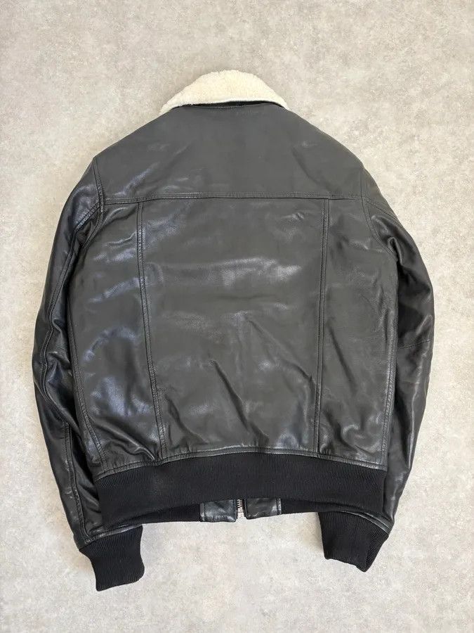 Just Cavalli FW2015 Cavalli Black Leather Shearling Collar Jacket Size US M / EU 48-50 / 2 - 6 Thumbnail