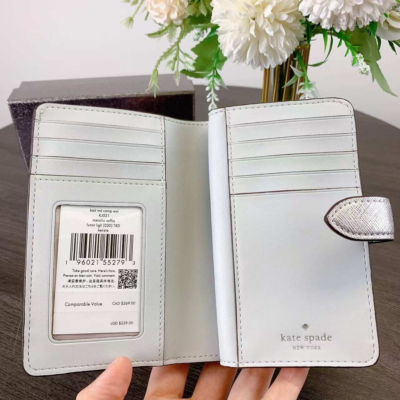 Kate Spade Kate Spade KJ021 Kenzie Boxed Glitter Medium Compact Wallet Size ONE SIZE - 7 Thumbnail