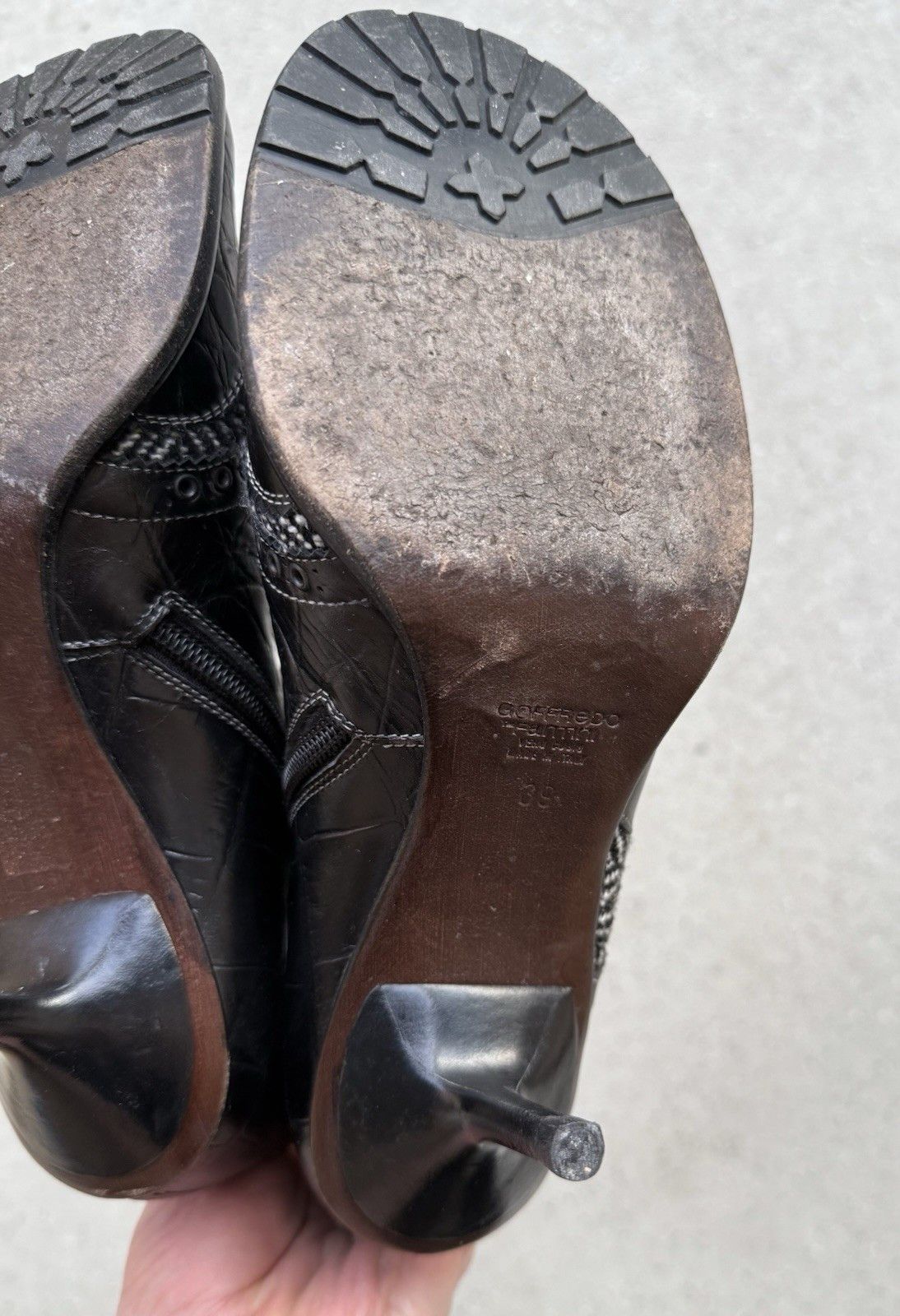 Vintage Goffredo Fantini Leather Heel Shoes Boots Size 39 Size US 9 / IT 39 - 17 Thumbnail