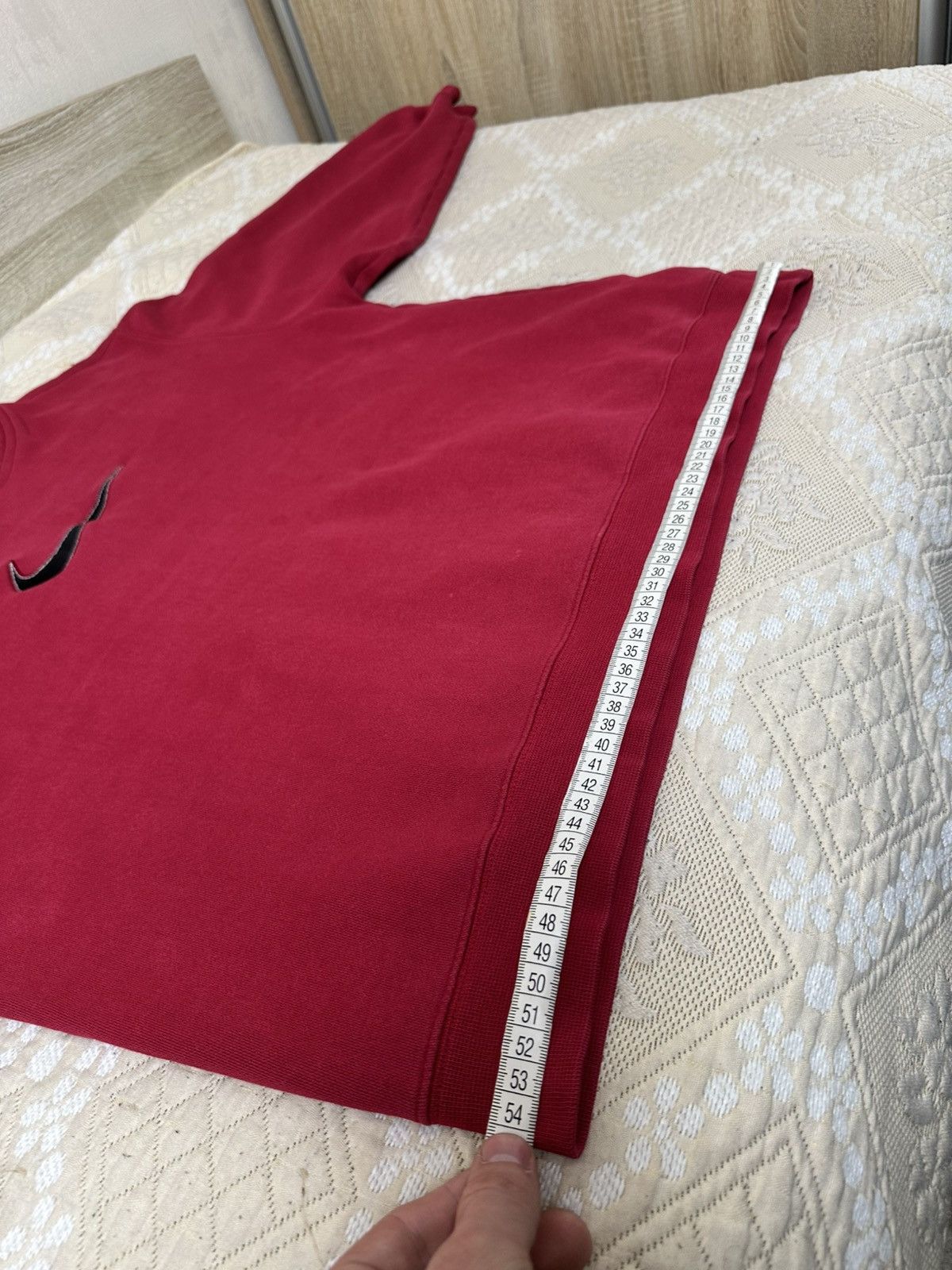 Nike 🔥 90s Big Logo Swoosh Nike Burgundy Sweatshirt Pullover 00s Size US S / EU 44-46 / 1 - 14 Thumbnail