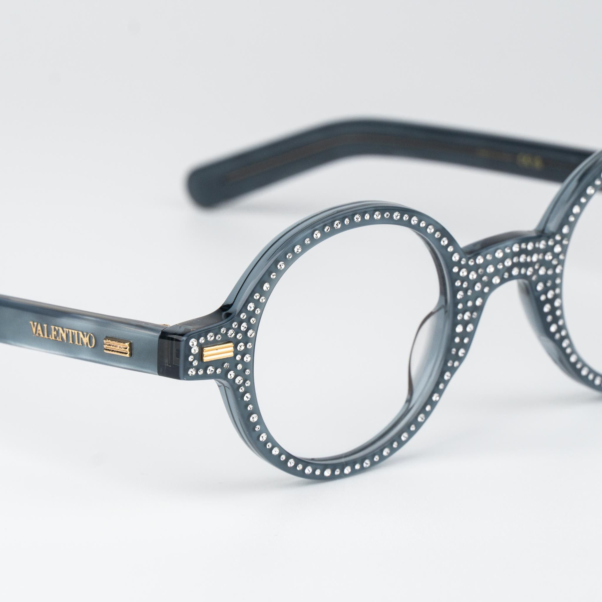 Valentino Valentino Women Eyeglasses Pearl Crystal Round VLX-185 C Size ONE SIZE - 7 Thumbnail