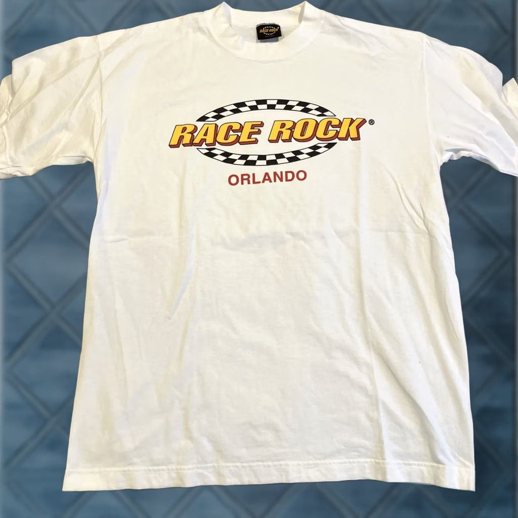 NASCAR VINTAGE Race Rock Apparel T-Shirt NASCAR White XL Men USA Graphic Print Crew Neck Short Sleeve World of Racing Size US XL / EU 56 / 4 - 1 Thumbnail